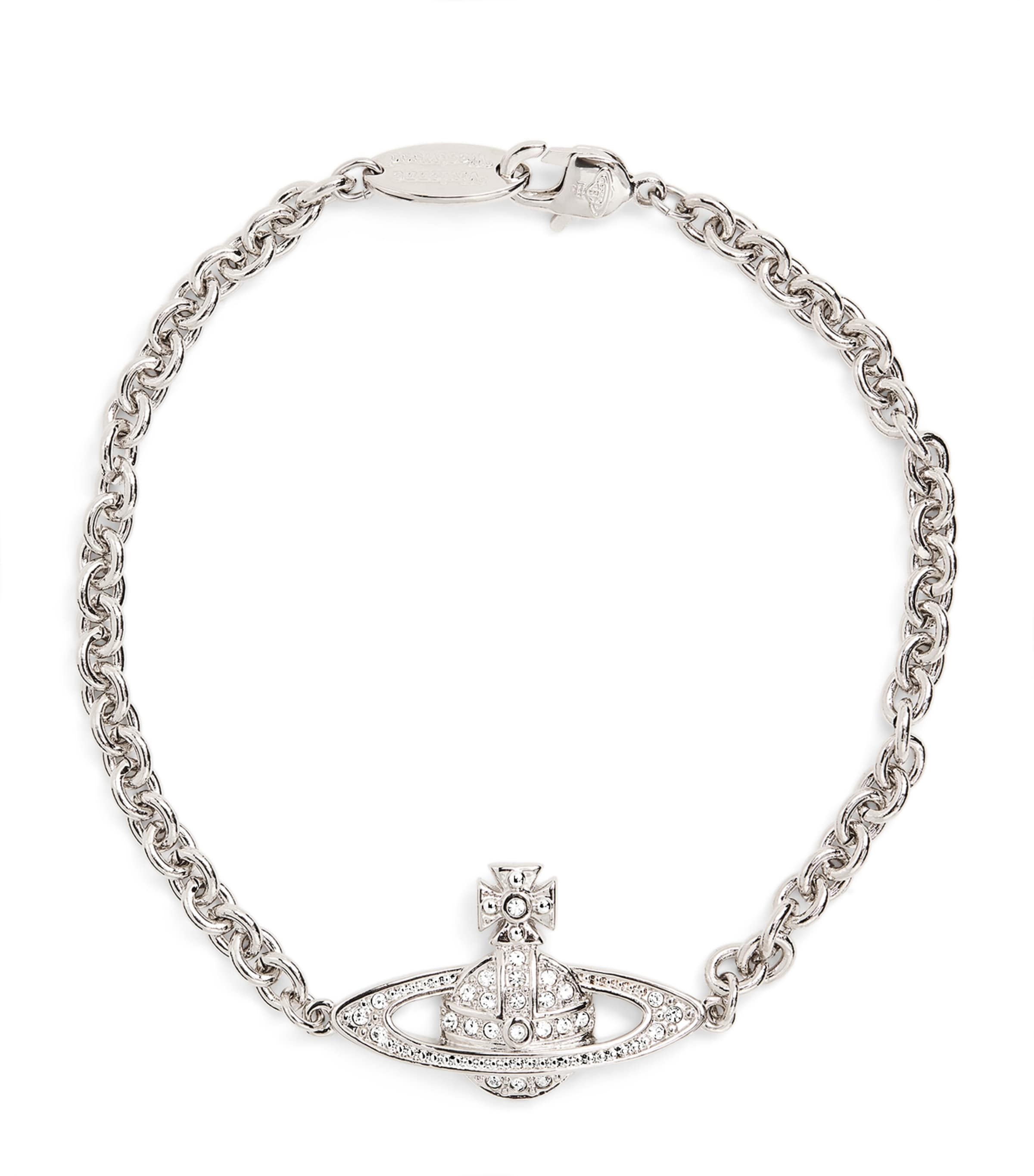 Vivienne Westwood Orb Chain Bracelet Platinm/crystl