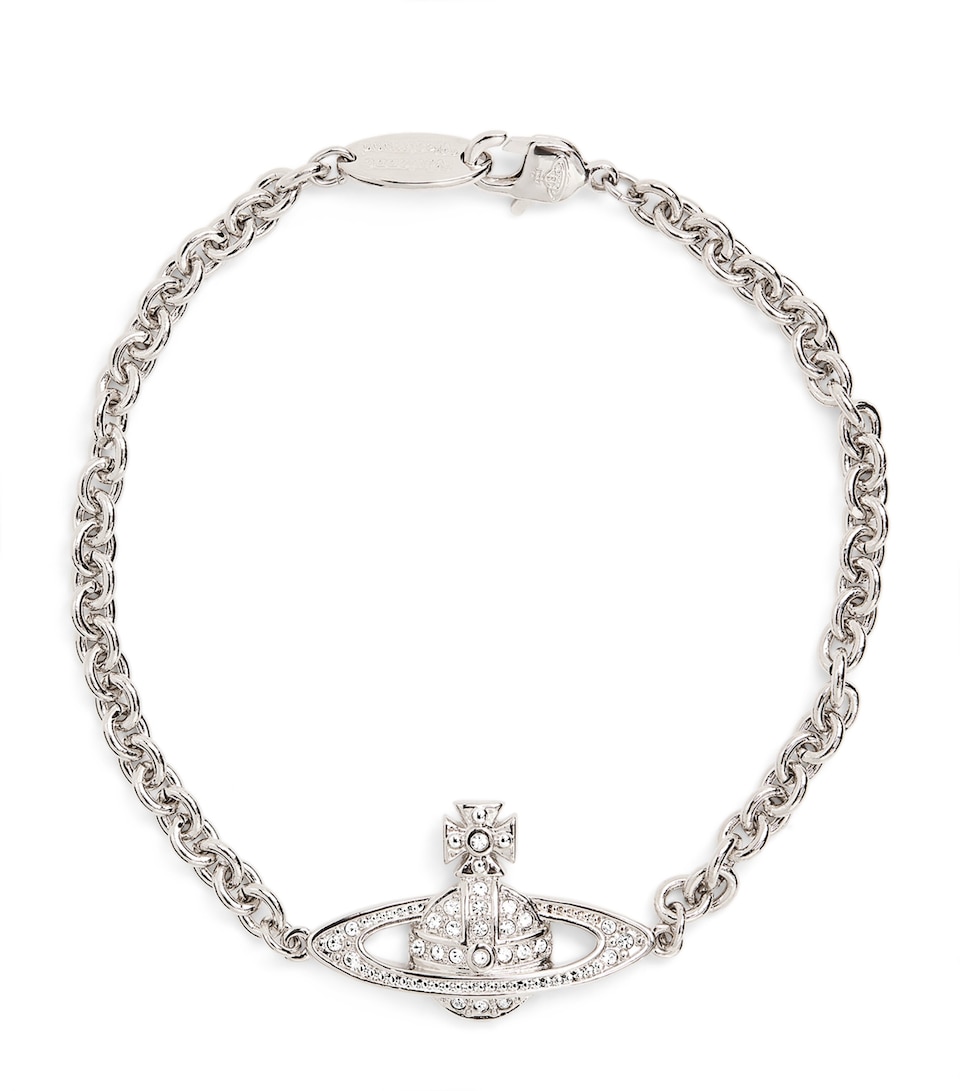 Vivienne Westwood Orb Chain Bracelet Platinm/crystl