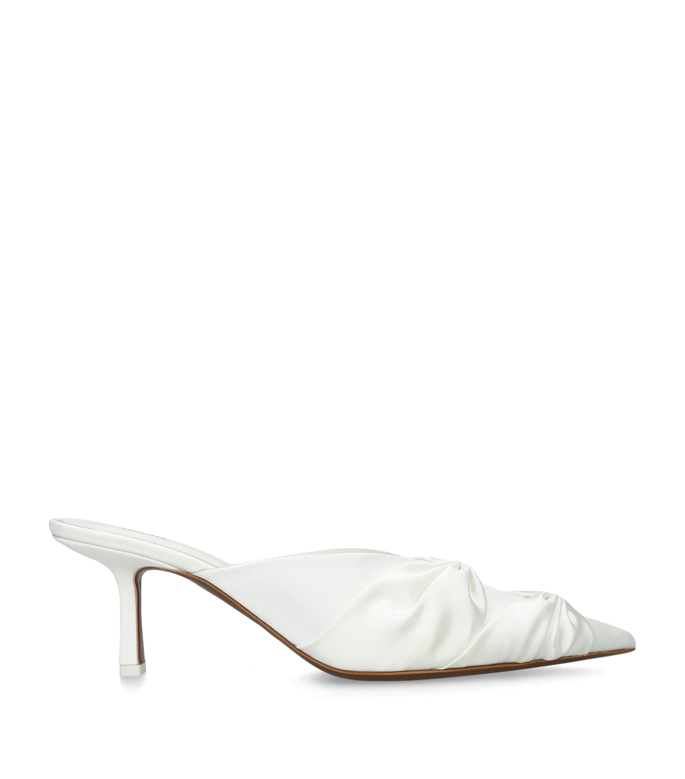 NEOUS Satin Geminga Heeled Mules 65 Cream