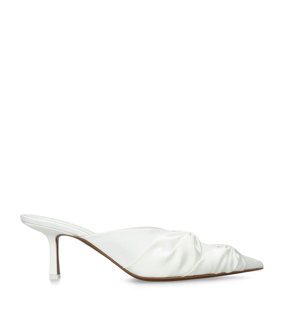 NEOUS Satin Geminga Heeled Mules 65 Cream