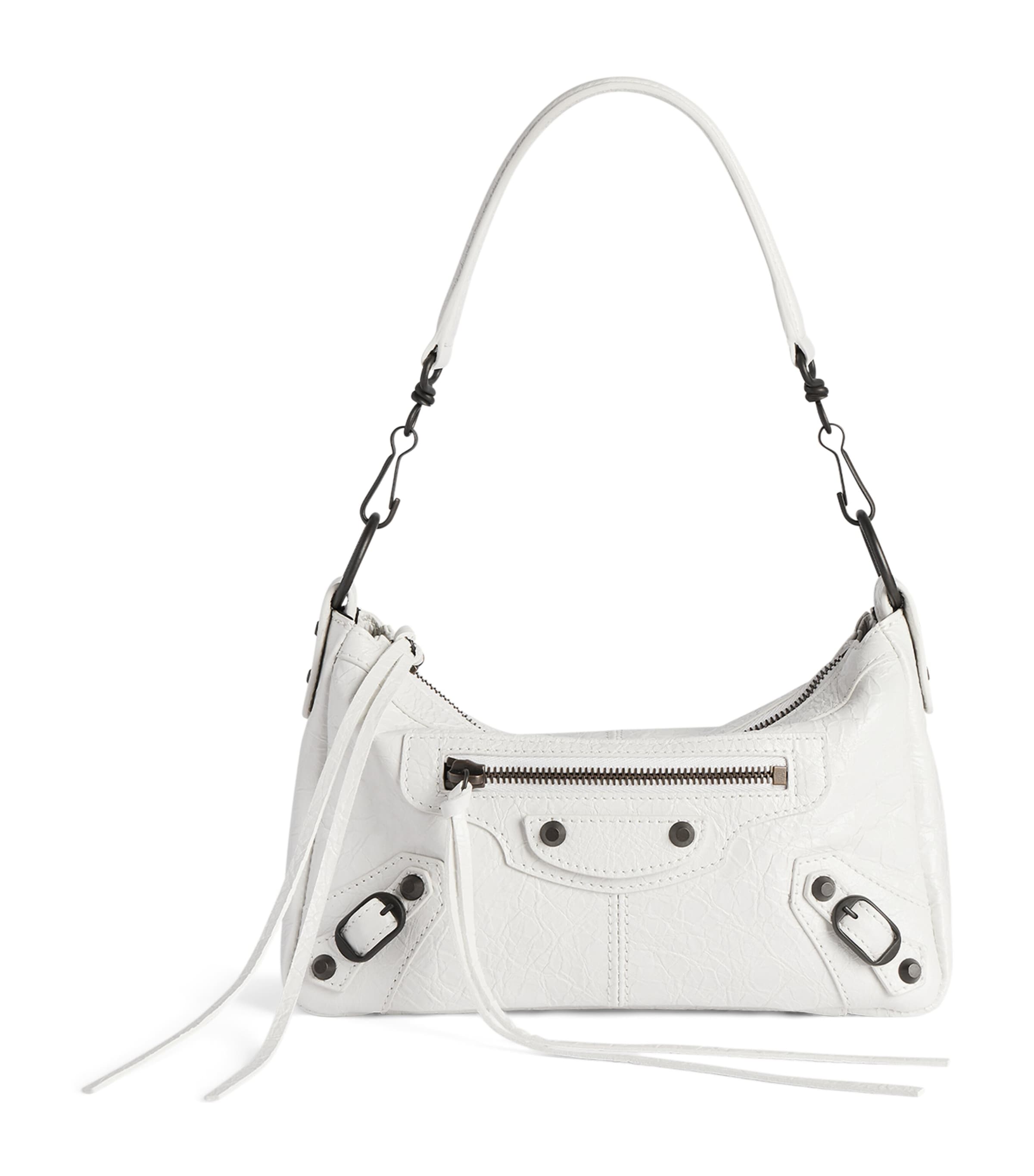 Balenciaga Mini Lambskin Le City Moto Shoulder Bag