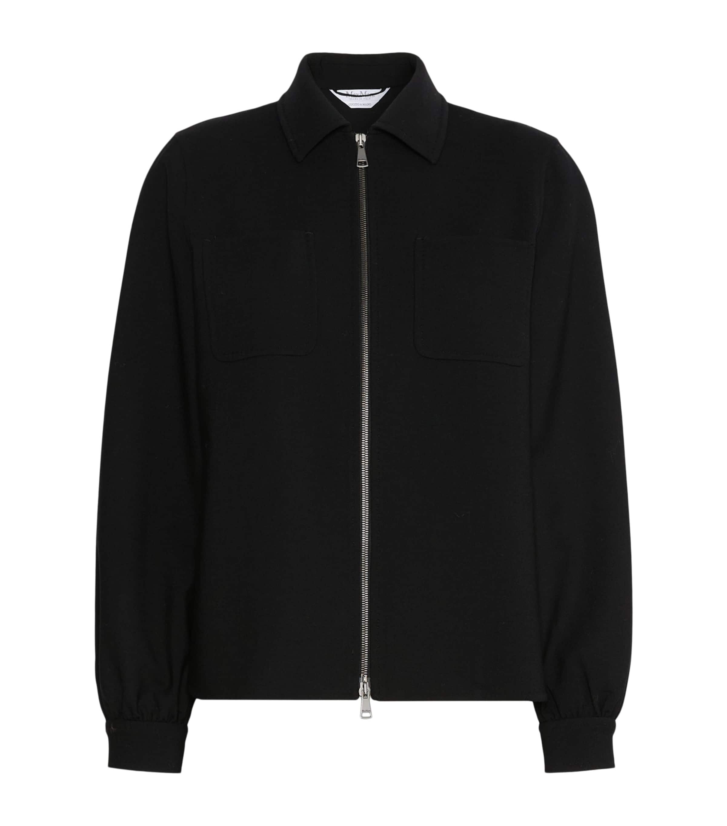 Max Mara Womens Virgin Wool-Blend Jacket Black