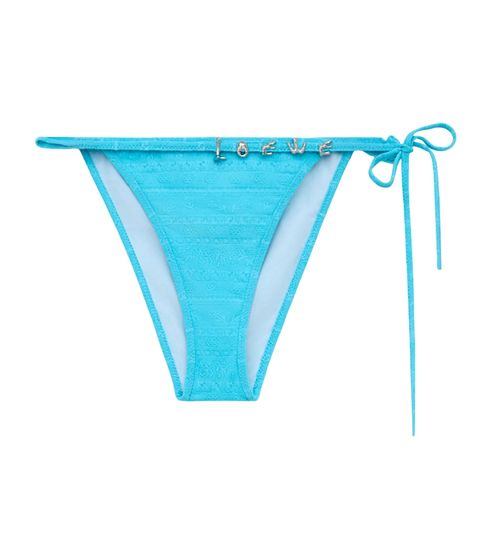 LOEWE Womens x Paula’s Ibiza Logo Bikini Briefs Turquoise