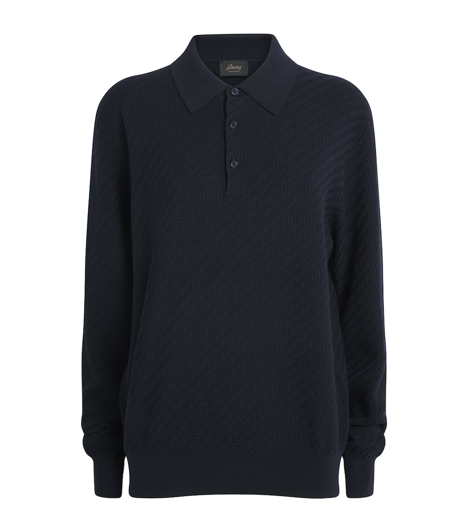 Cotton-Silk-Cashmere Polo Shirt