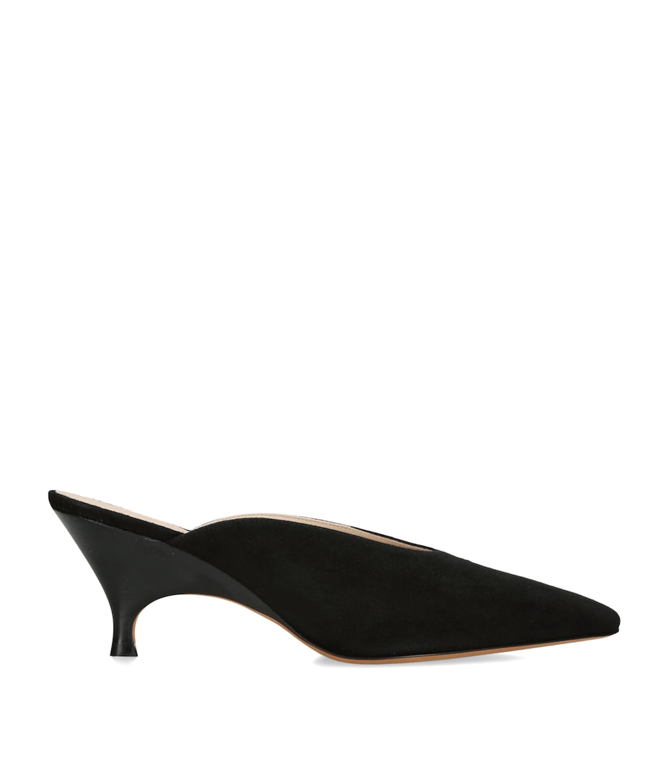 Le Monde Beryl Suede Petra Mules 65 Black