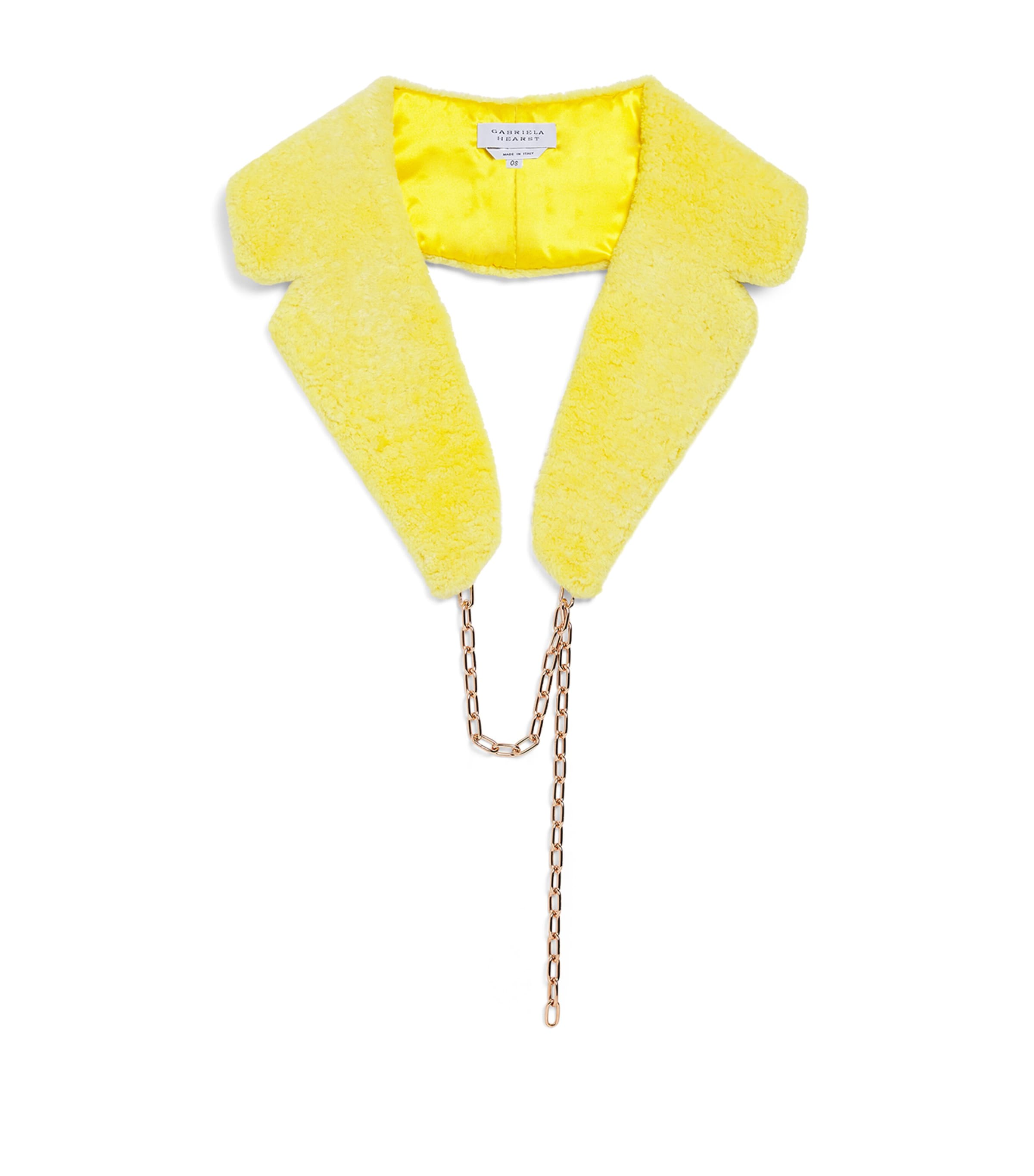 Gabriela Hearst Womens Lambskin Demeter Coat Collar Ylw Yellow