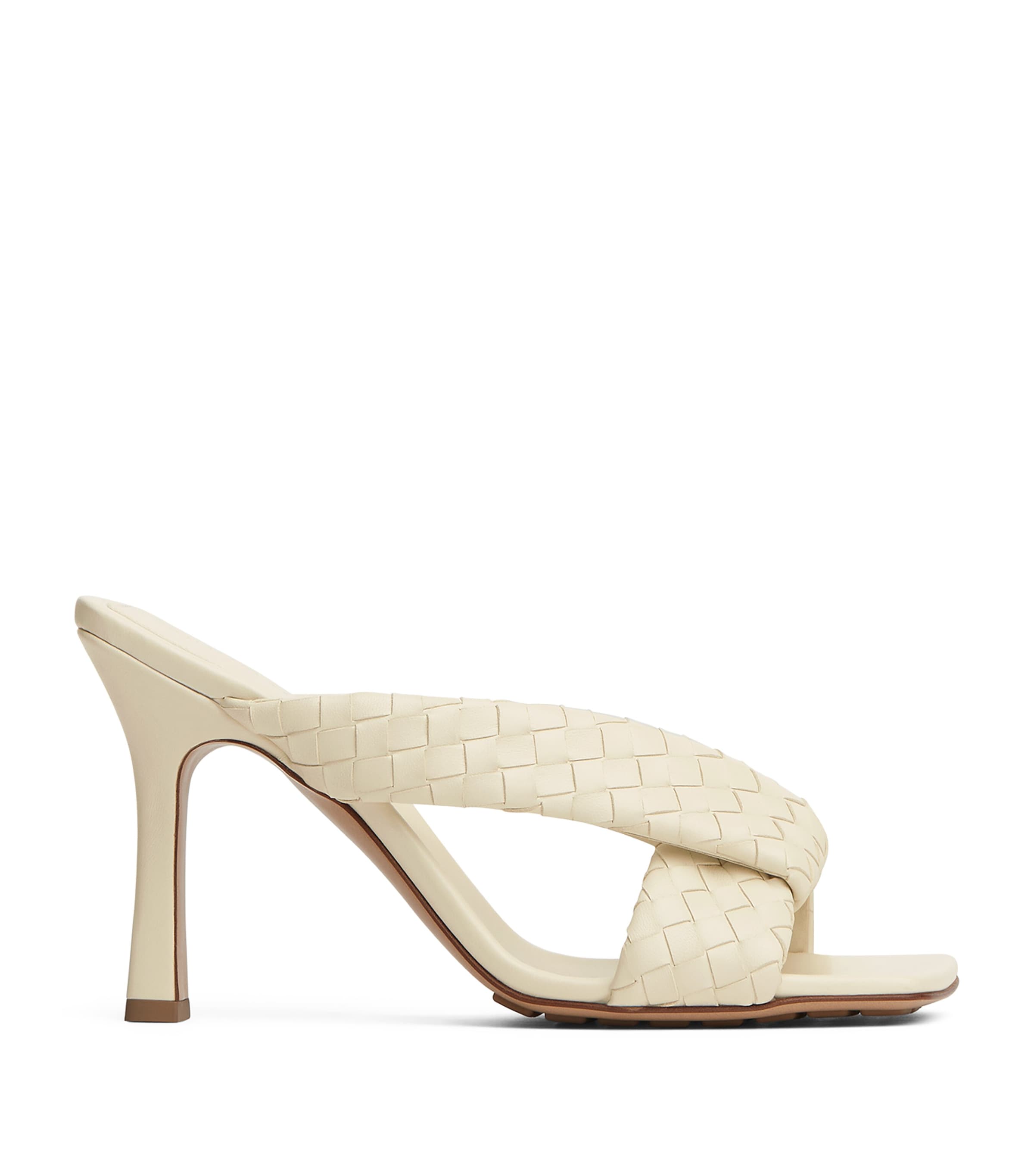 Leather Intrecciato Riva Mules 90