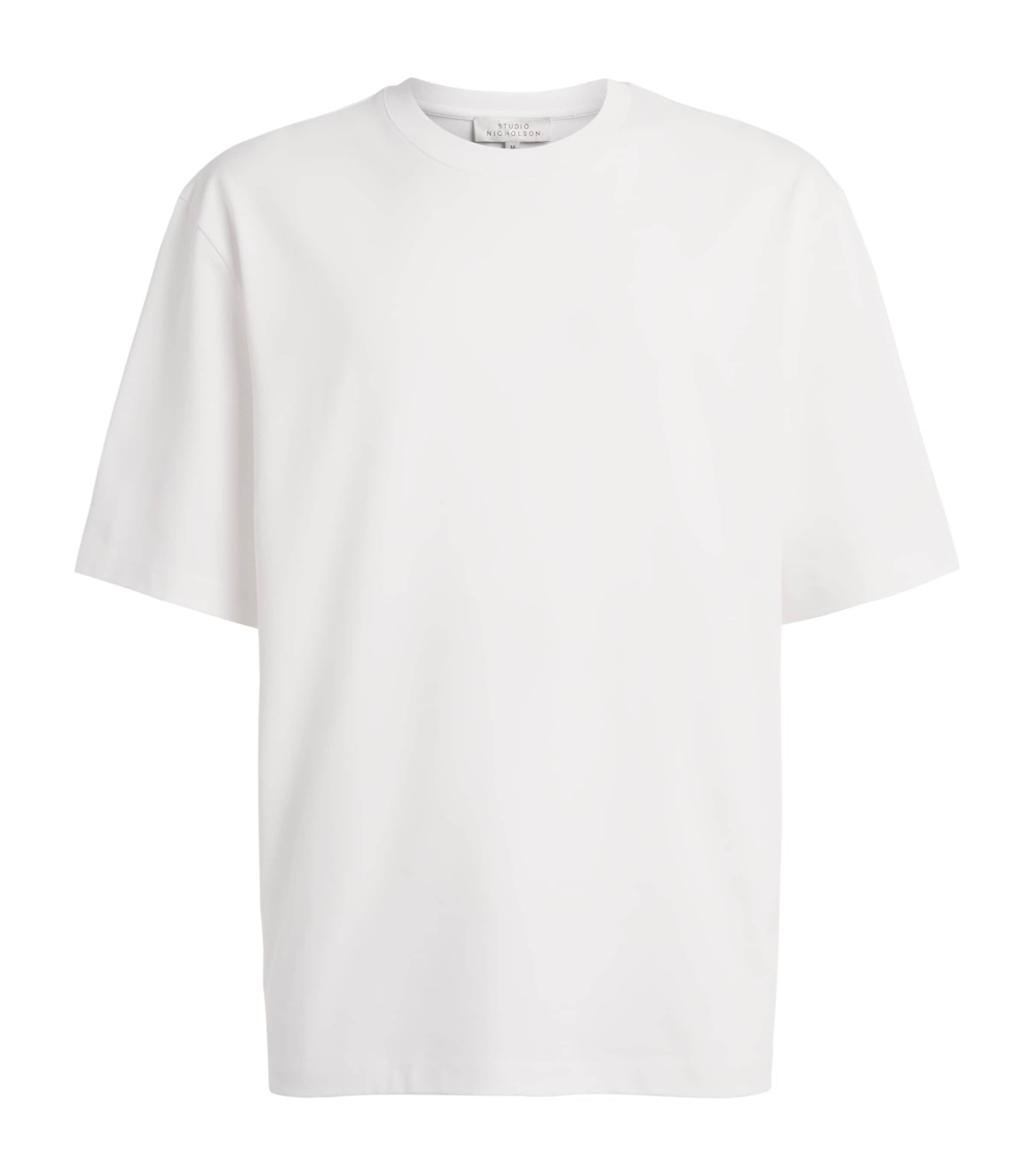 Studio Nicholson Mens Cotton Bric T-Shirt Optic White