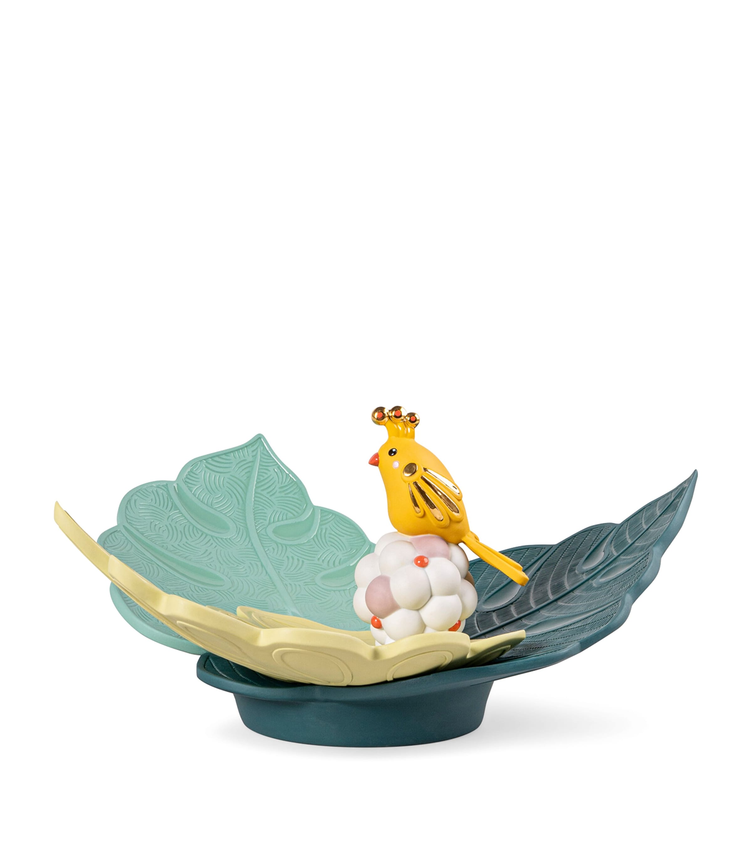 Lladró Porcelain Utopical Centrepiece Green