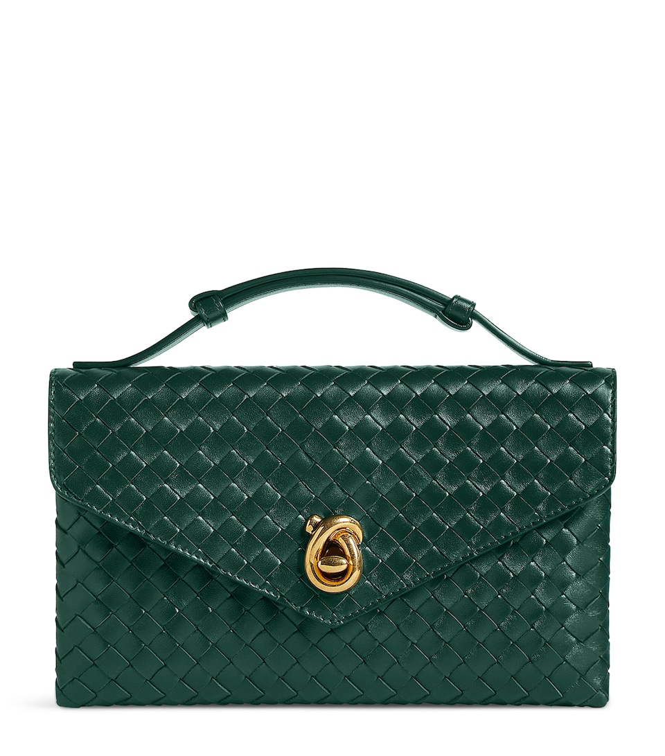EXCLUSIVE Lambskin Knot Lock Top-Handle Bag