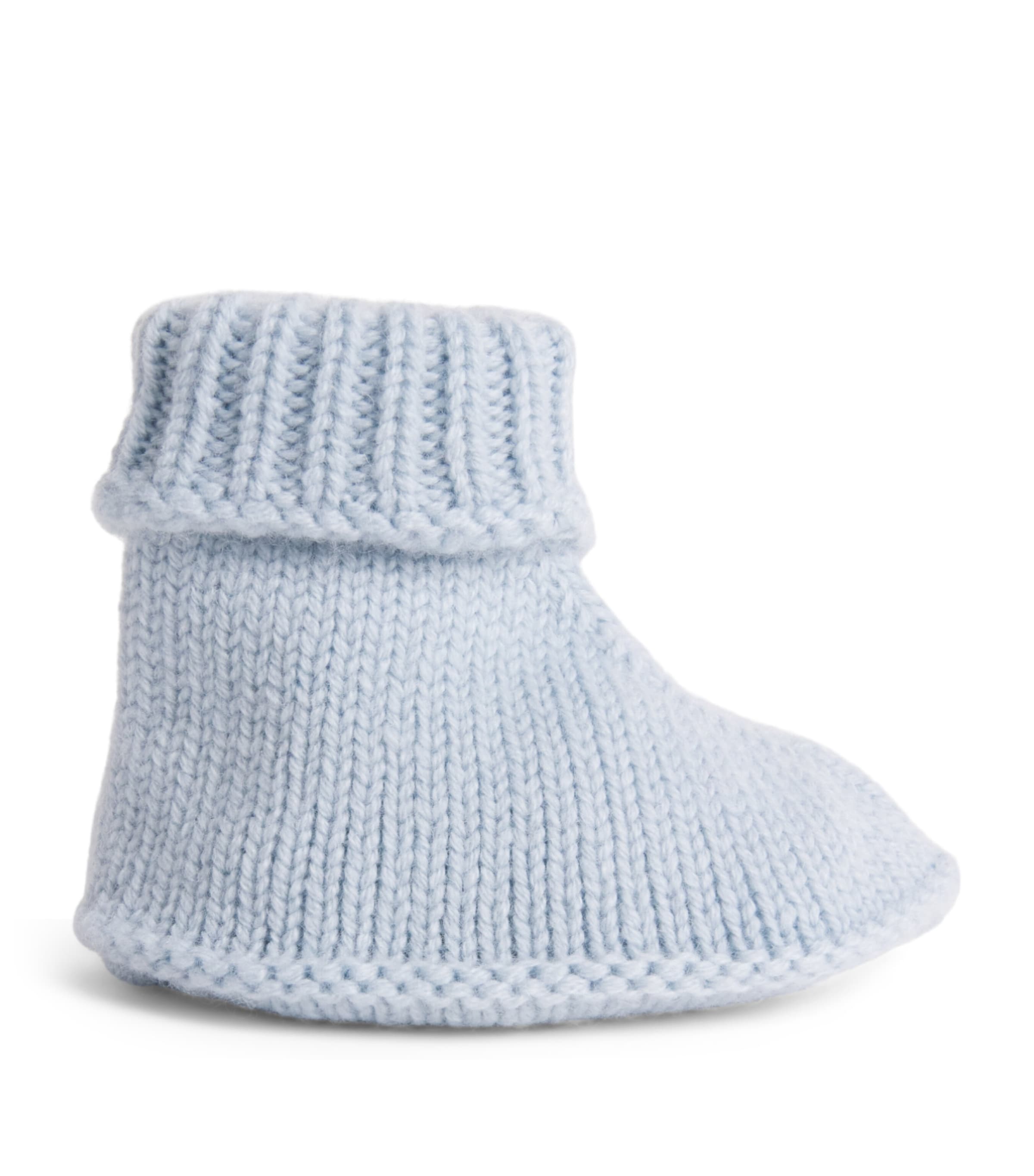 Rosie Sugden Cashmere Booties (0-24 Months) Spa Blue