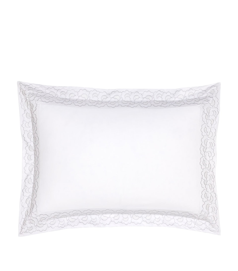 Yves Delorme Festons King Oxford Pillowcase (54cm x 94cm) Blanc
