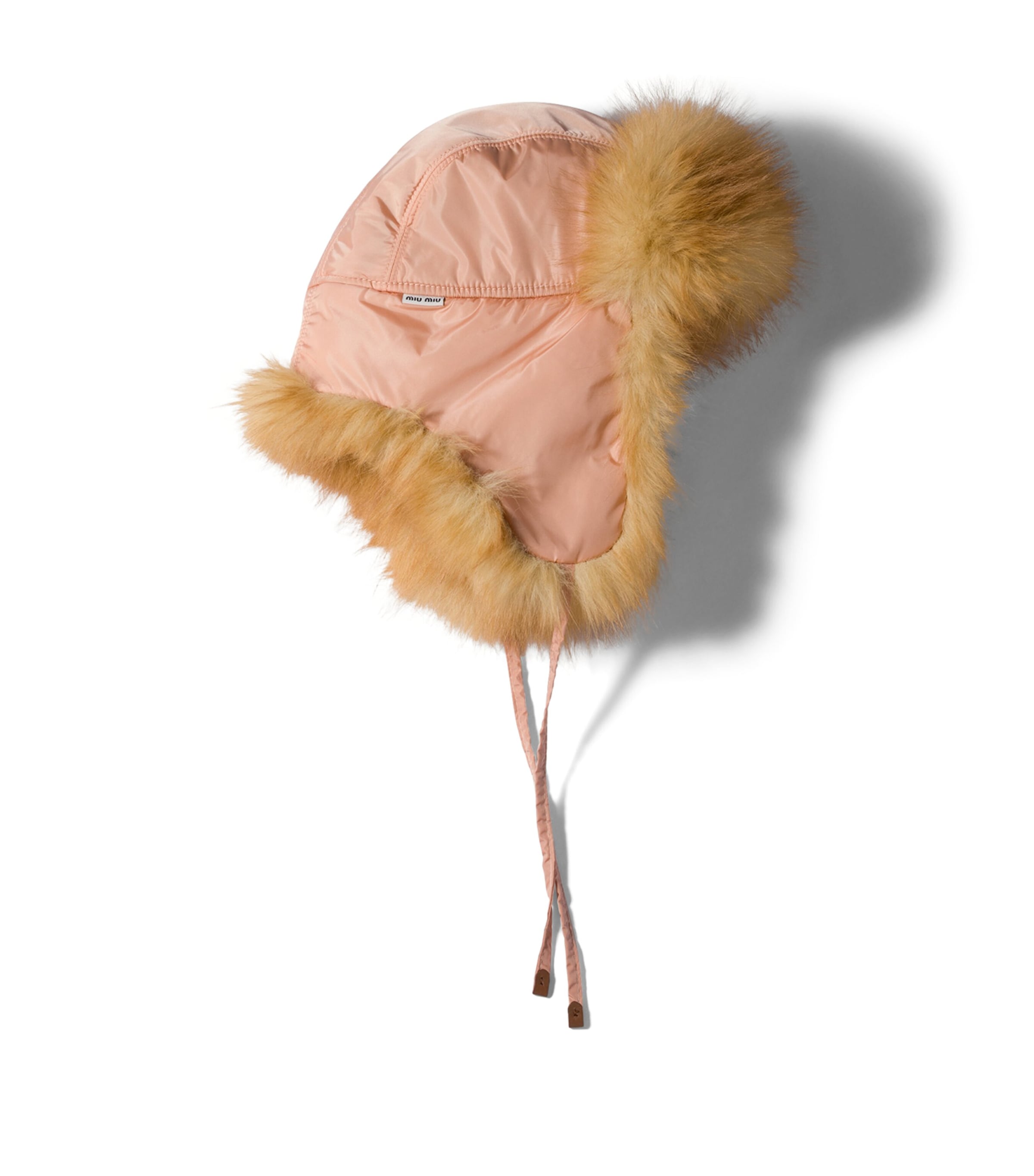 Miu Miu Faux Fur-Trimmed Trapper Hat Pink