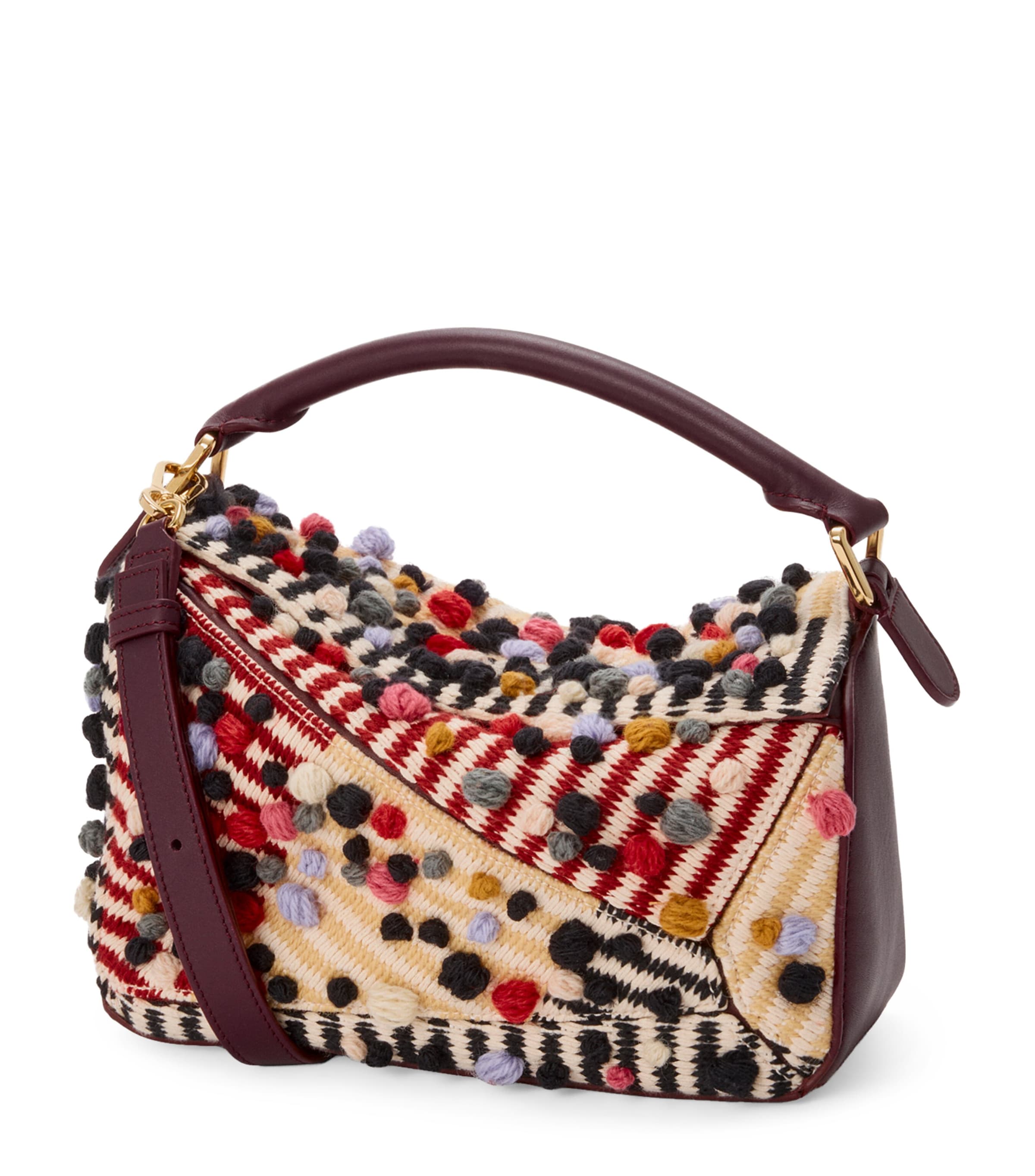 LOEWE x Albers Puzzle Top-Handle Bag Natural/multicolor