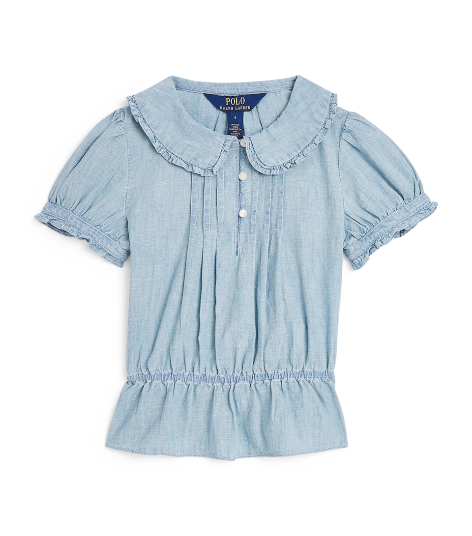 Ralph Lauren Kids Cotton Button-Up Blouse (2-6 Years) New Medium Wash