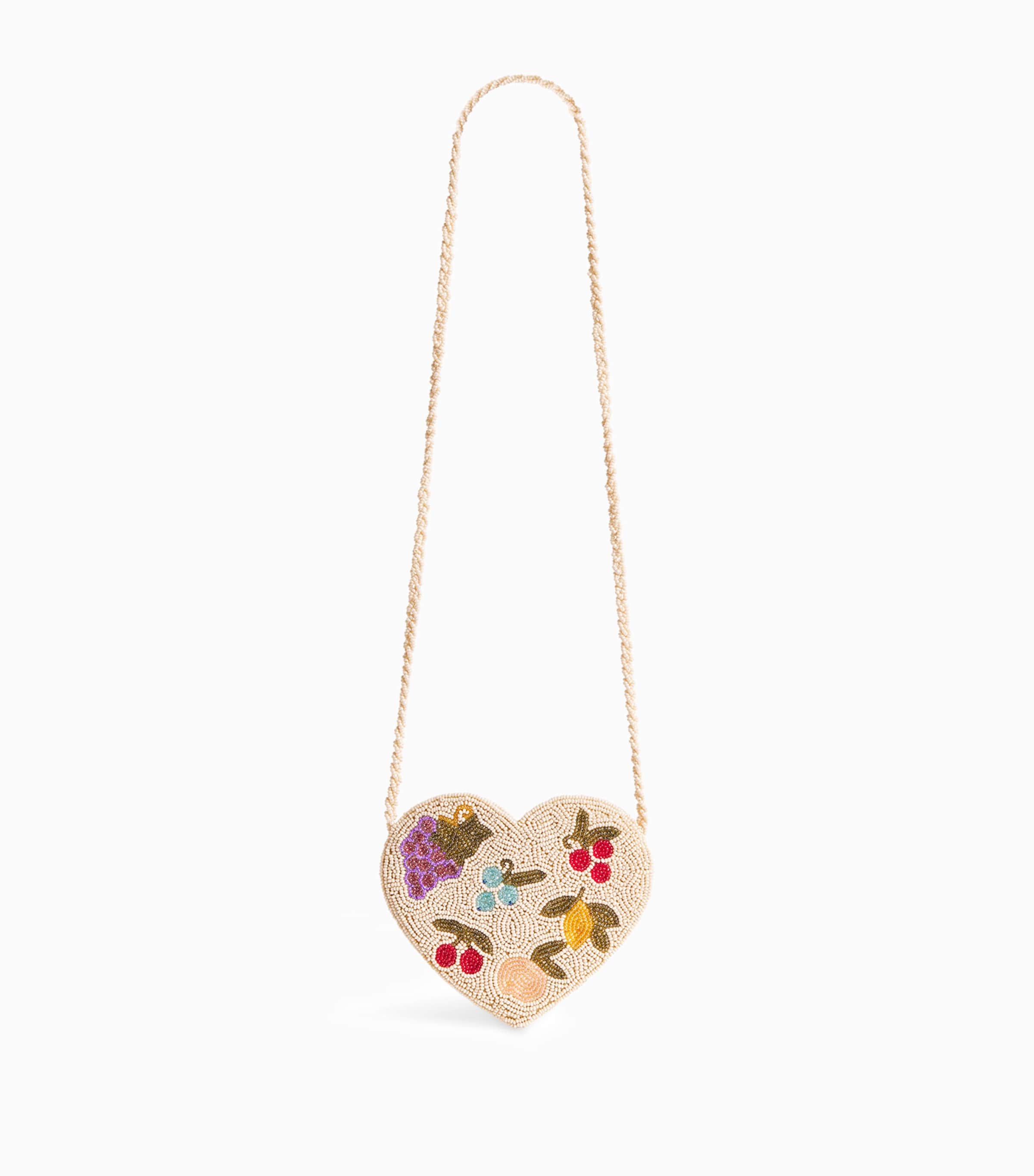 Beaded Heart Shaped Bag