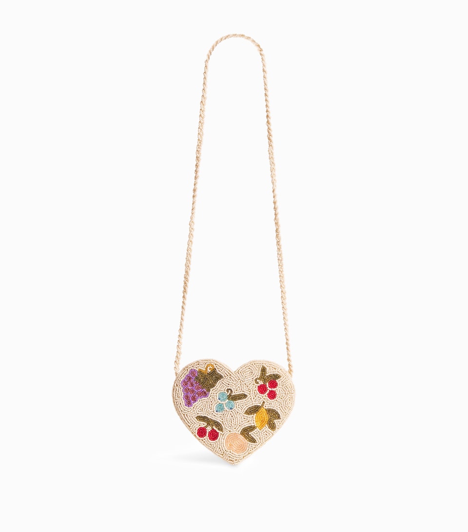 Beaded Heart Shaped Bag