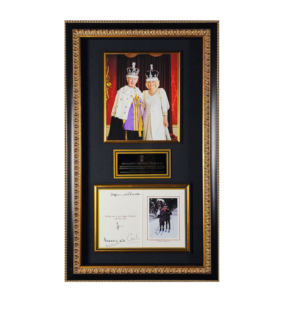 Leipzig Galleries King Charles III & Queen Camilla Signed Royal Display