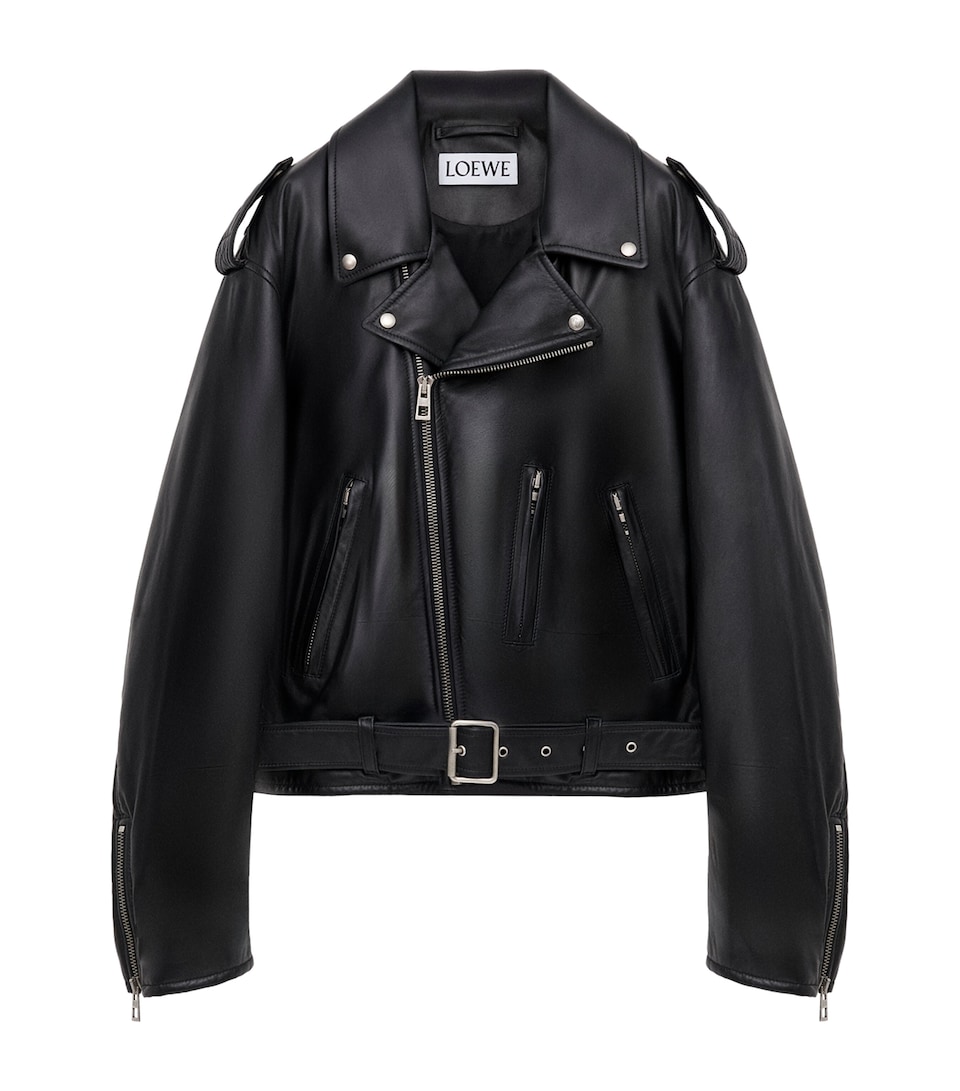 Quote Leather Biker Jacket