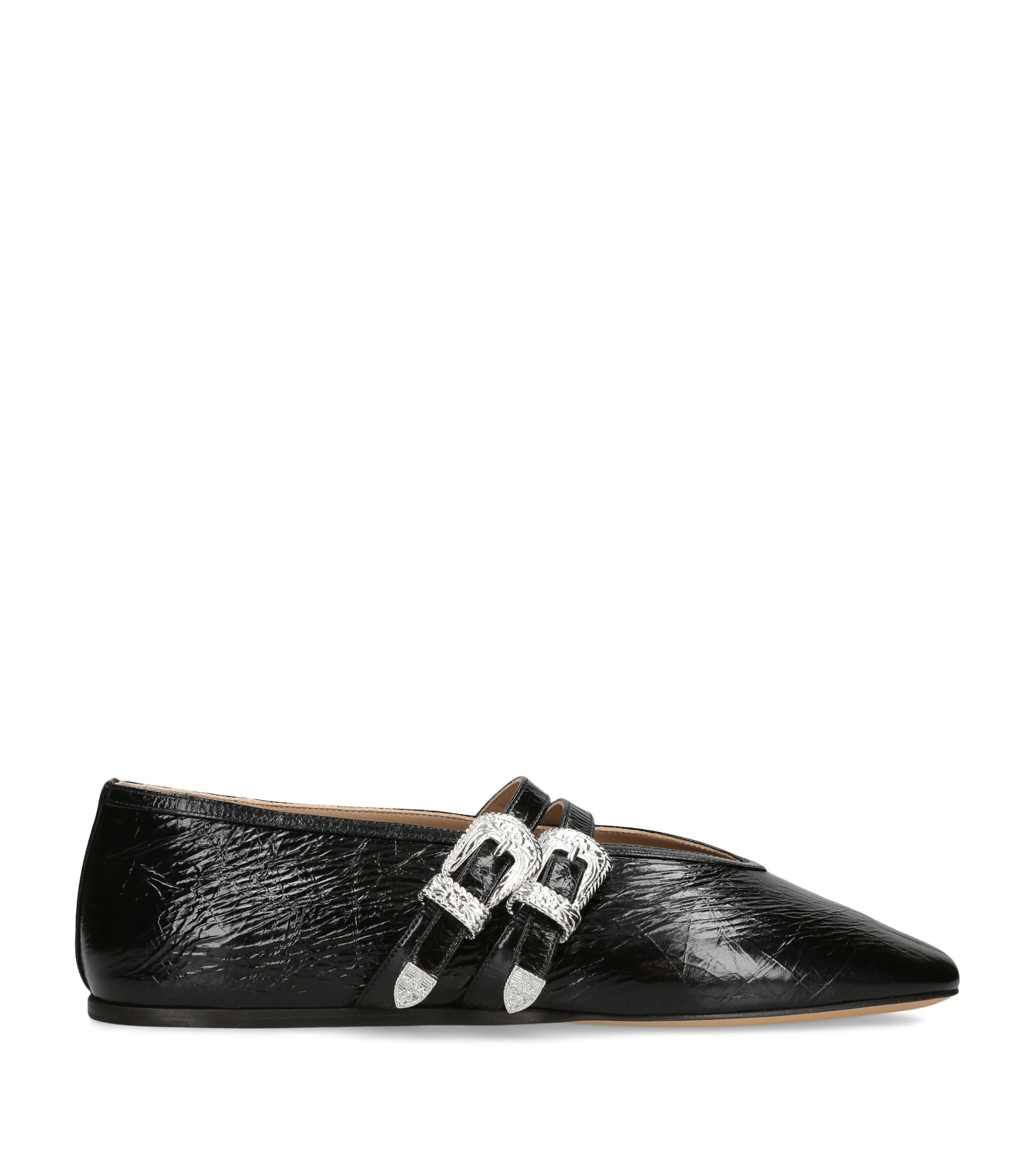 Naplack Leather Claudie Ballet Flats