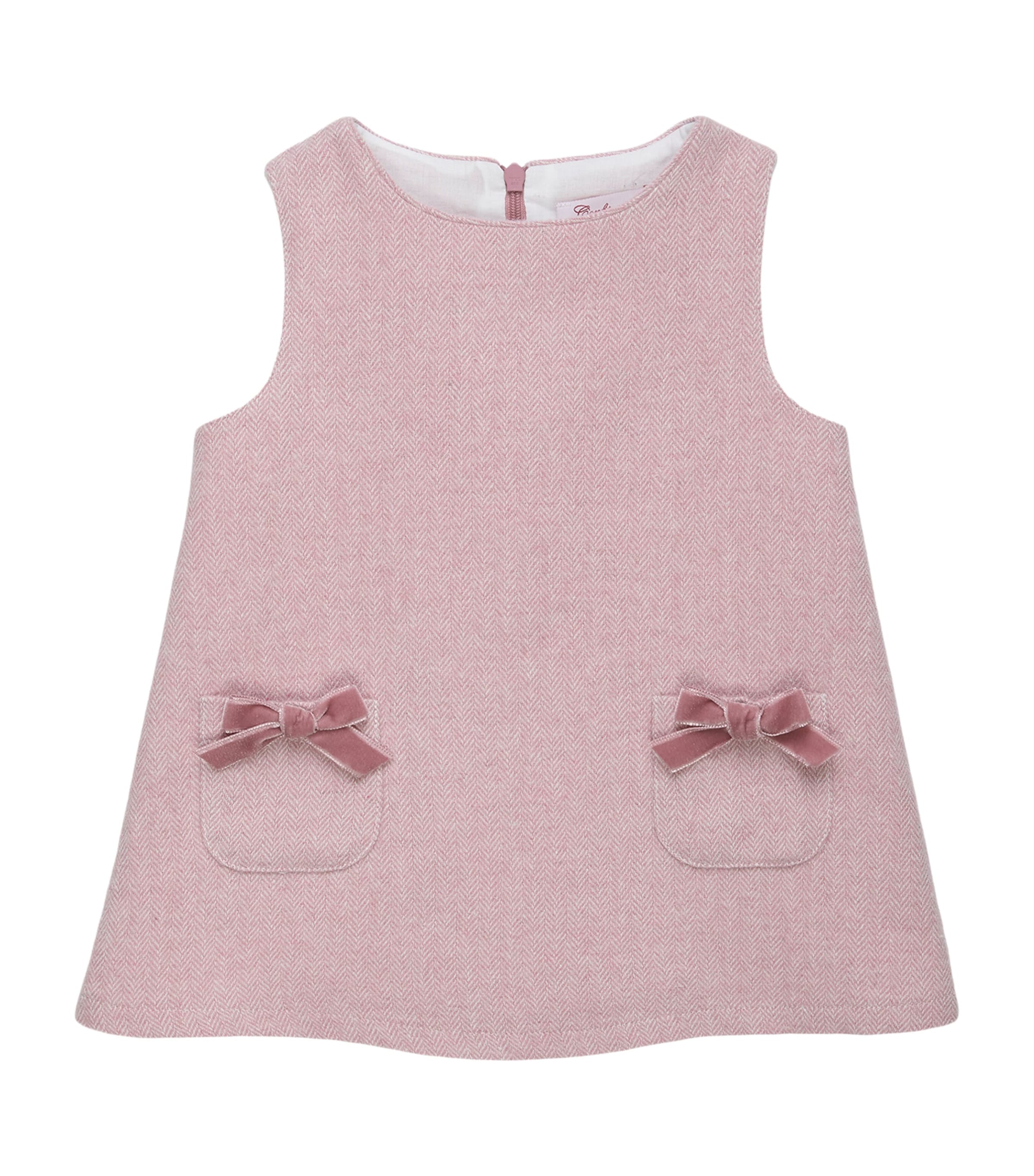 Trotters Georgina Bow Dress (6-24 Months) Pale Pink