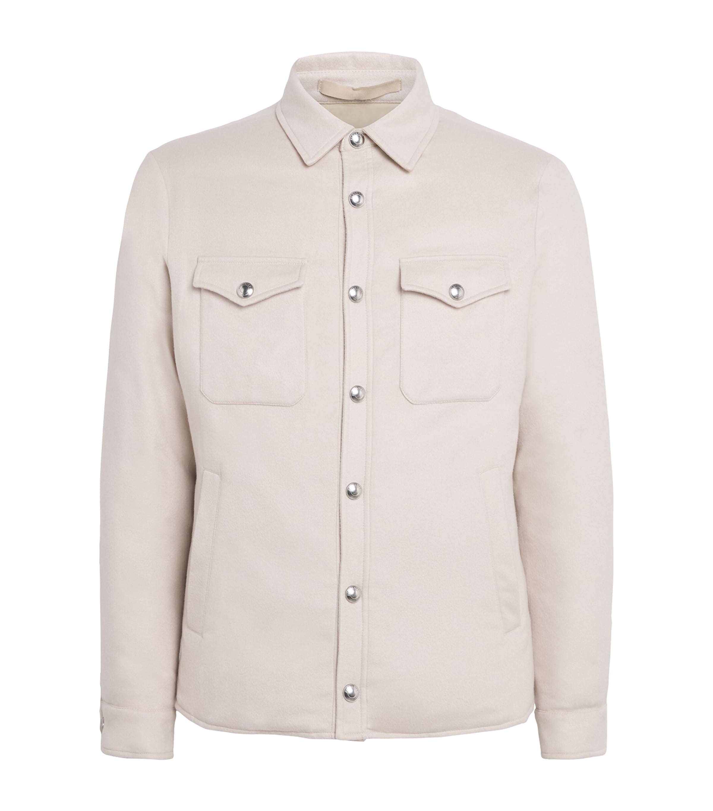 Silk-Cashmere Padded Overshirt