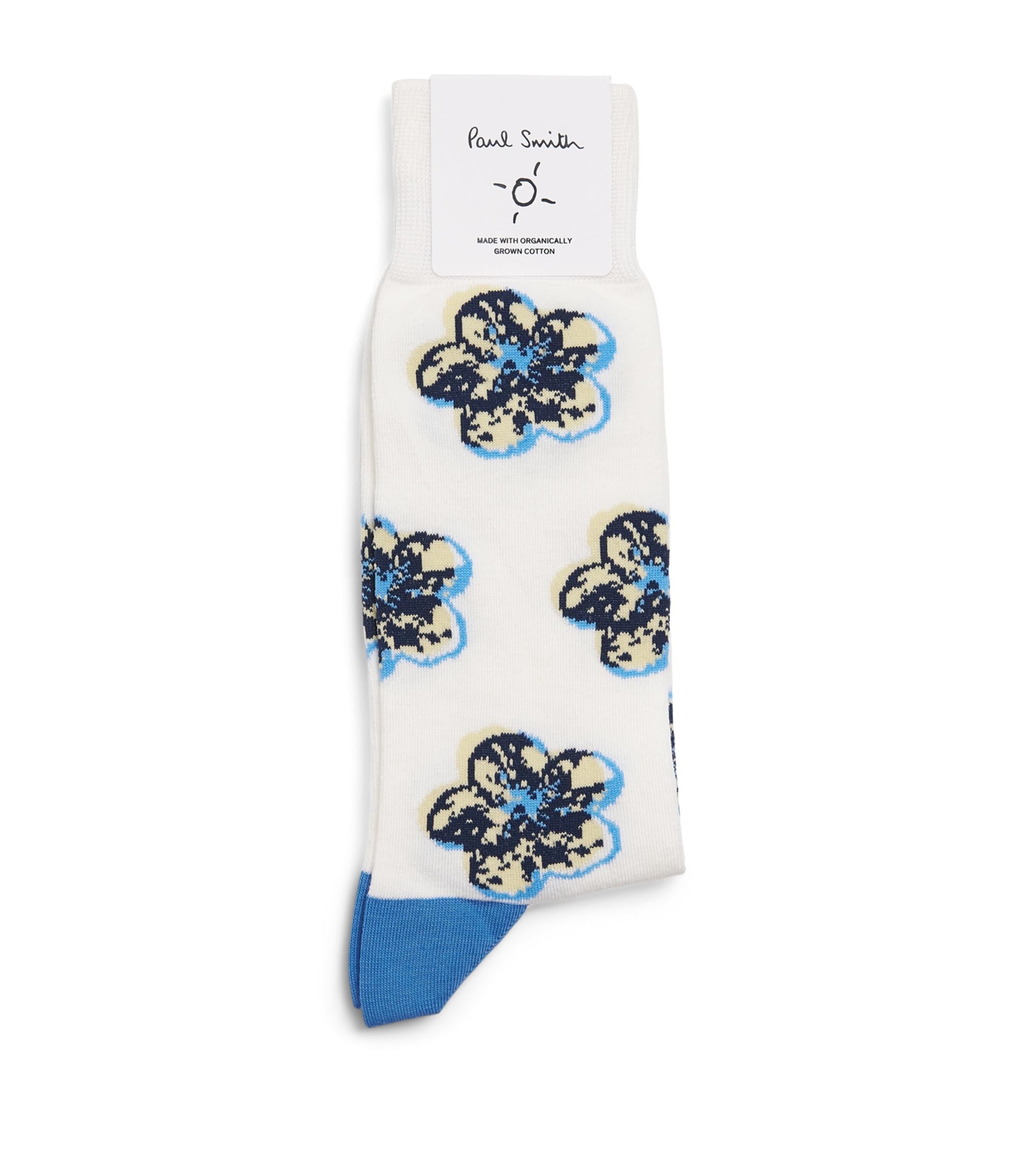 Paul Smith Mens Floral Socks White
