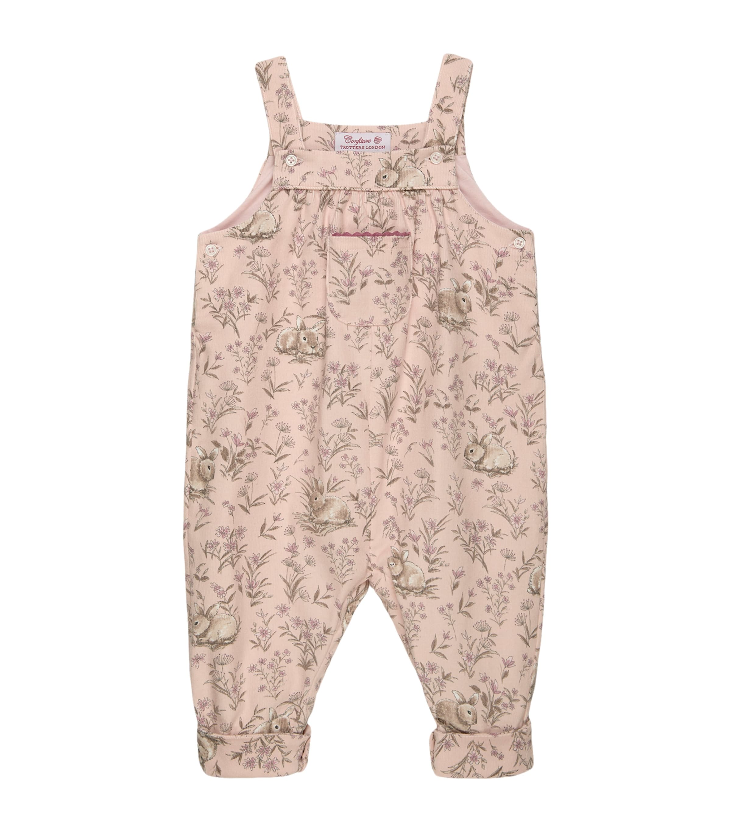 Trotters Corduroy Bunny Dungarees (6-24 Months) Pink