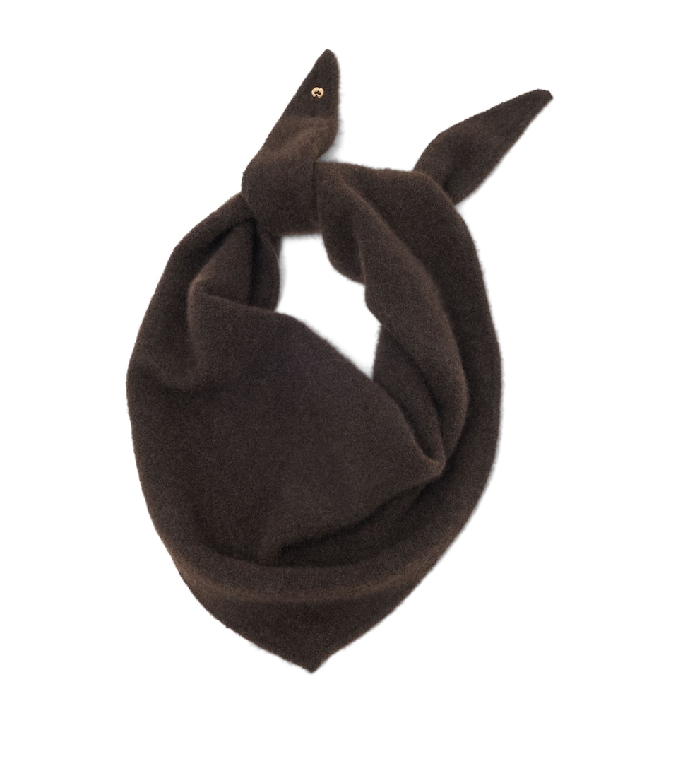 Maje Yak-Blend Scarf Dark Brown