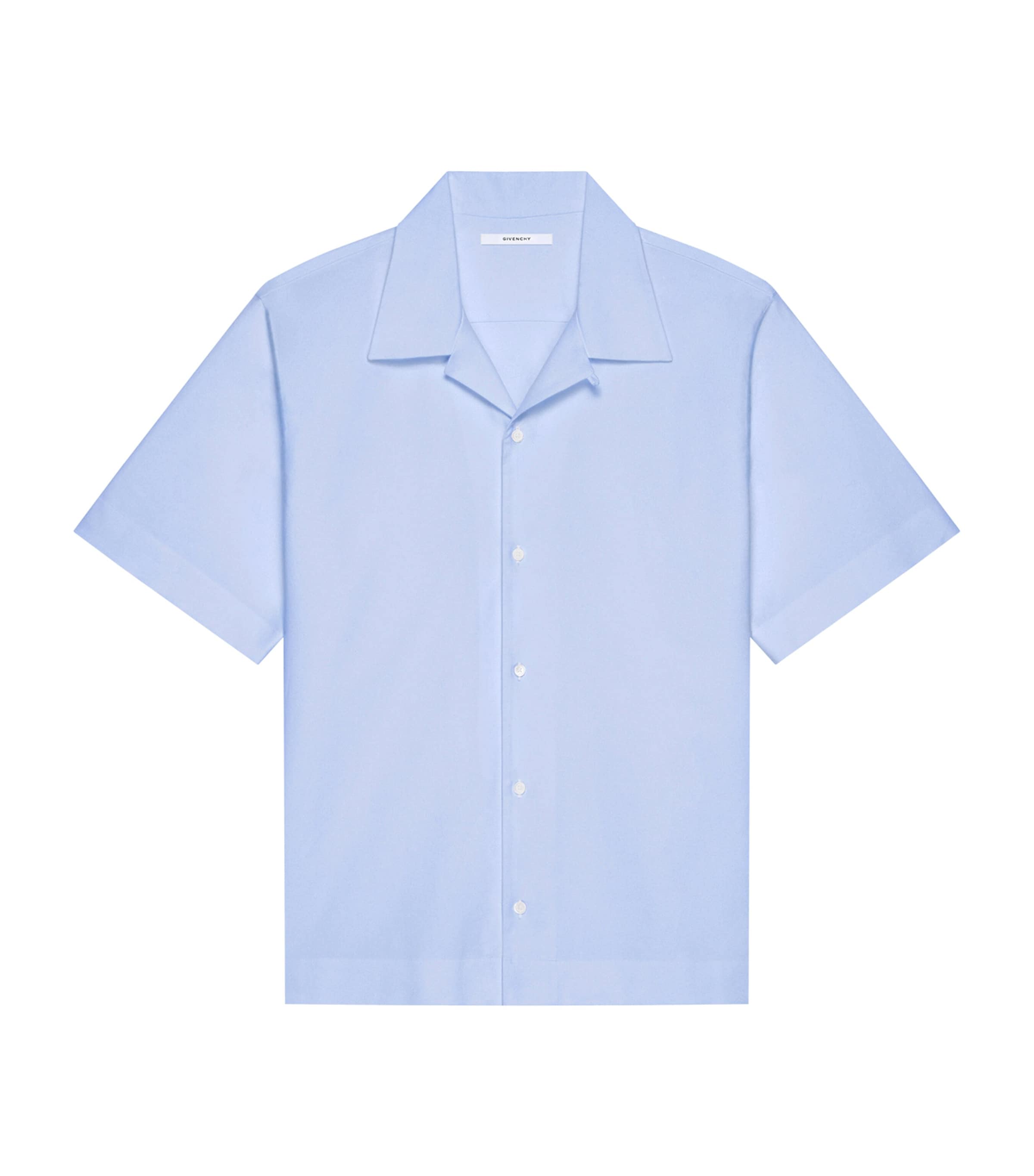 Givenchy Mens Silk Bowling Shirt Baby Blue