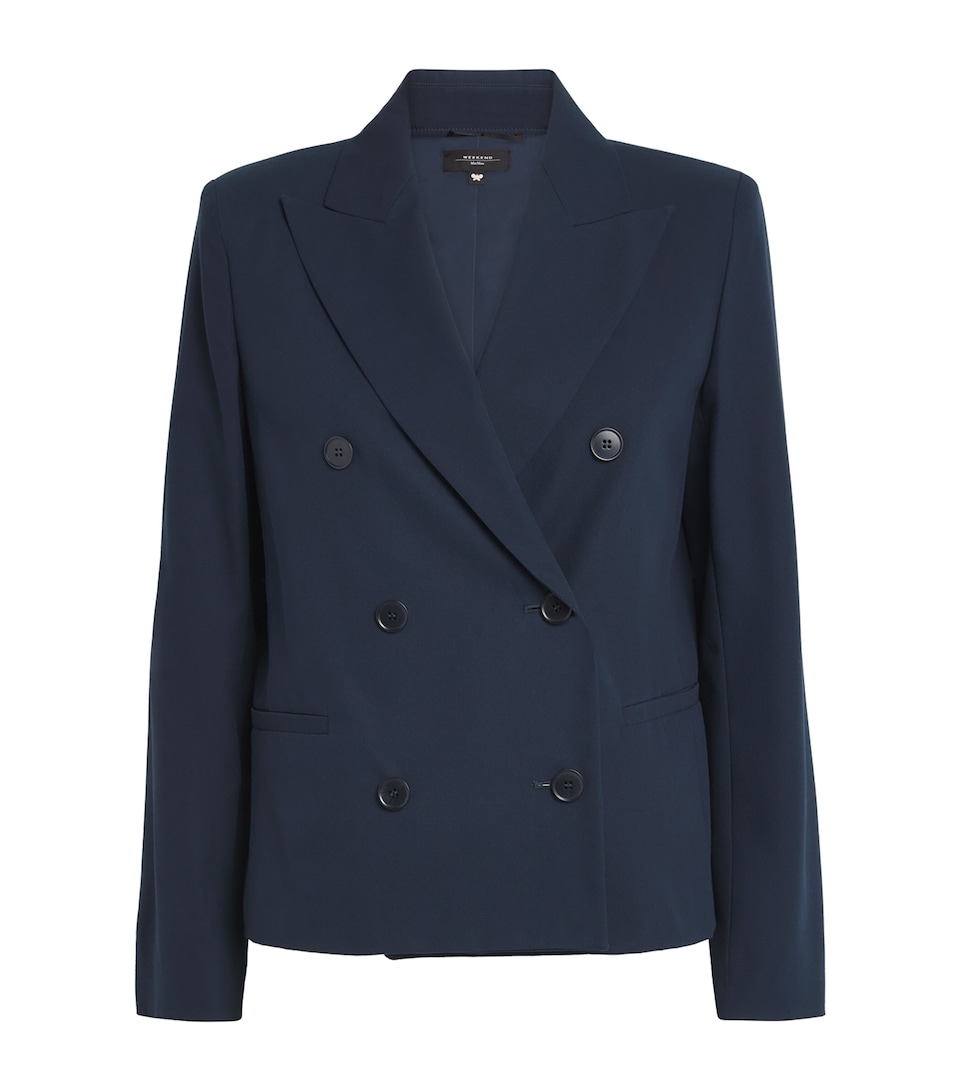 Cotton Double-Breasted Blazer
