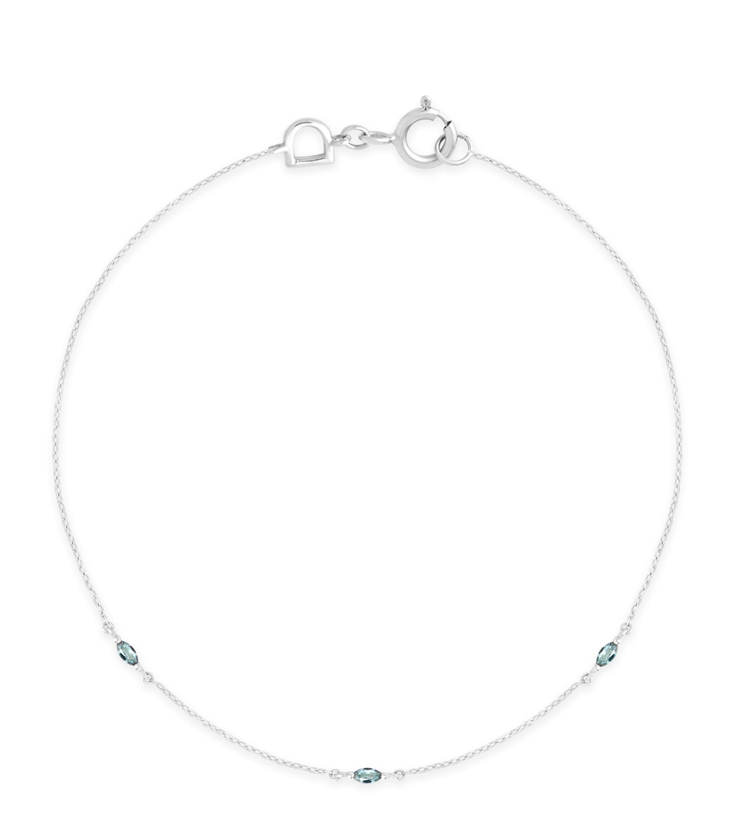 White Gold and Alexandrite Marquise Bracelet