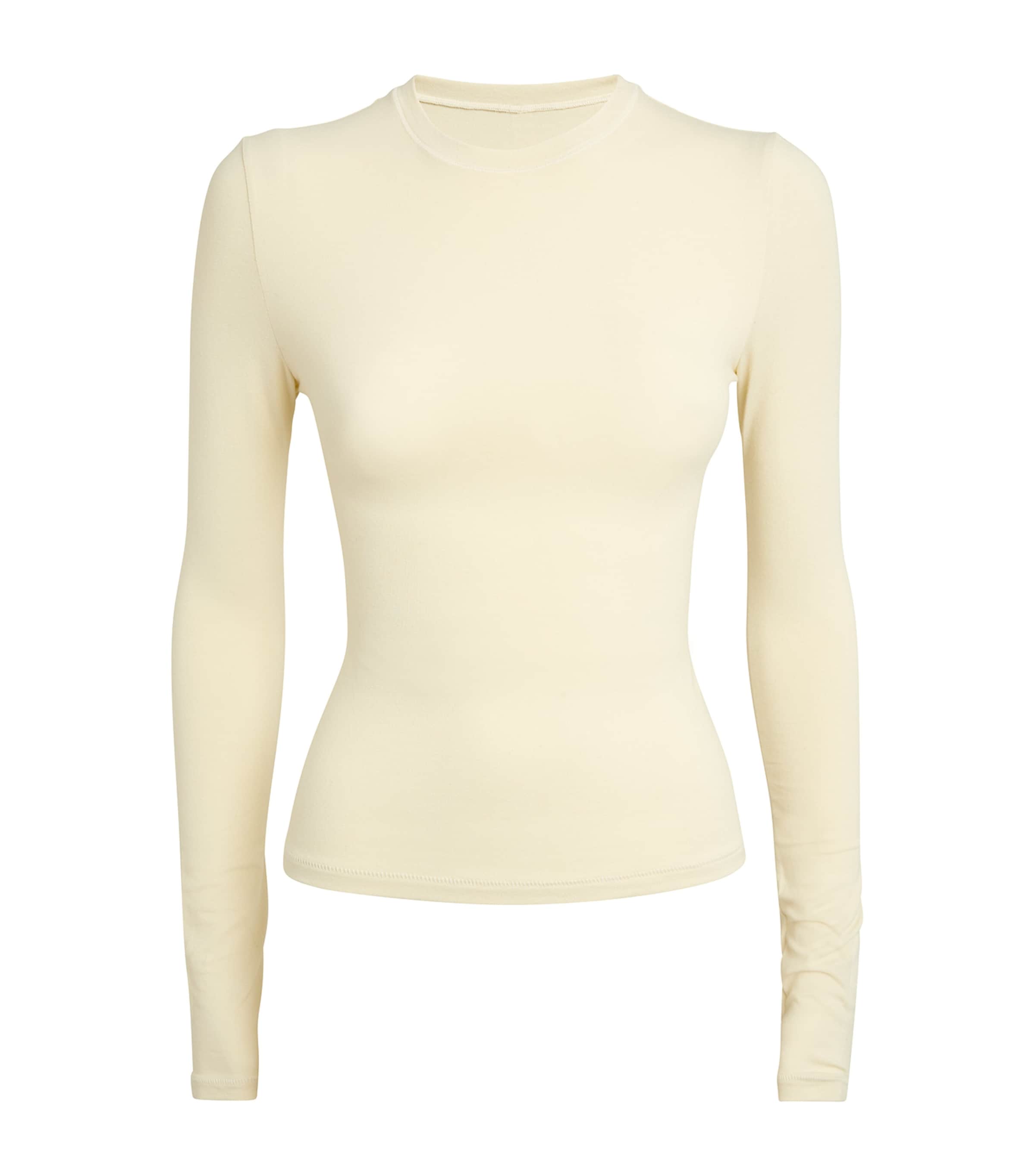 Skims Womens Long-Sleeved T-Shirt Bone