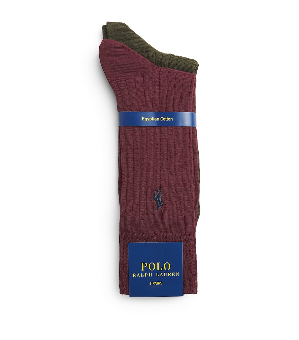 Polo Ralph Lauren Mens Egyptian Cotton-Blend Polo Pony Socks Mulberry