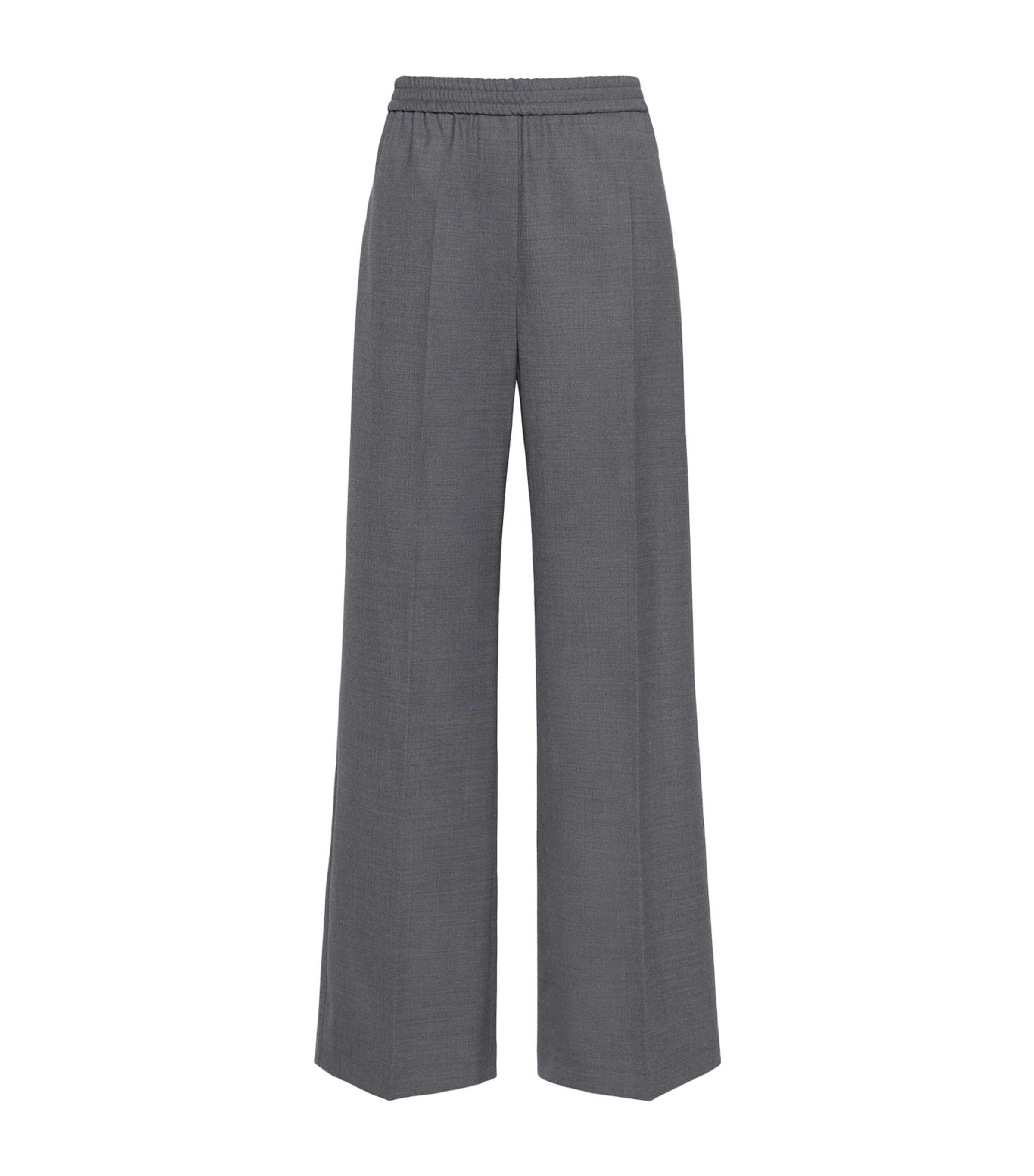 Weekend Max Mara Womens Virgin Wool-Blend Trousers Dark Grey