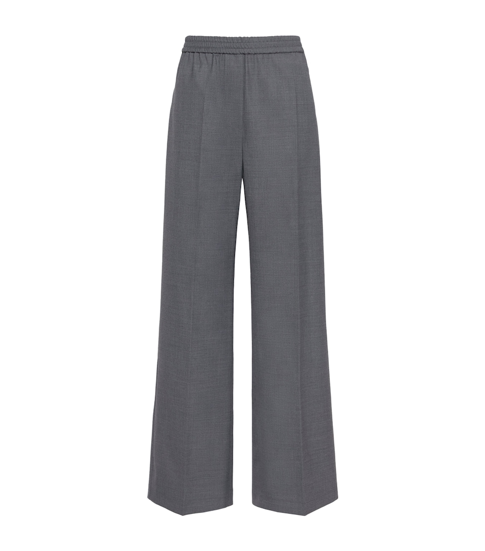 Weekend Max Mara Womens Virgin Wool-Blend Trousers Dark Grey