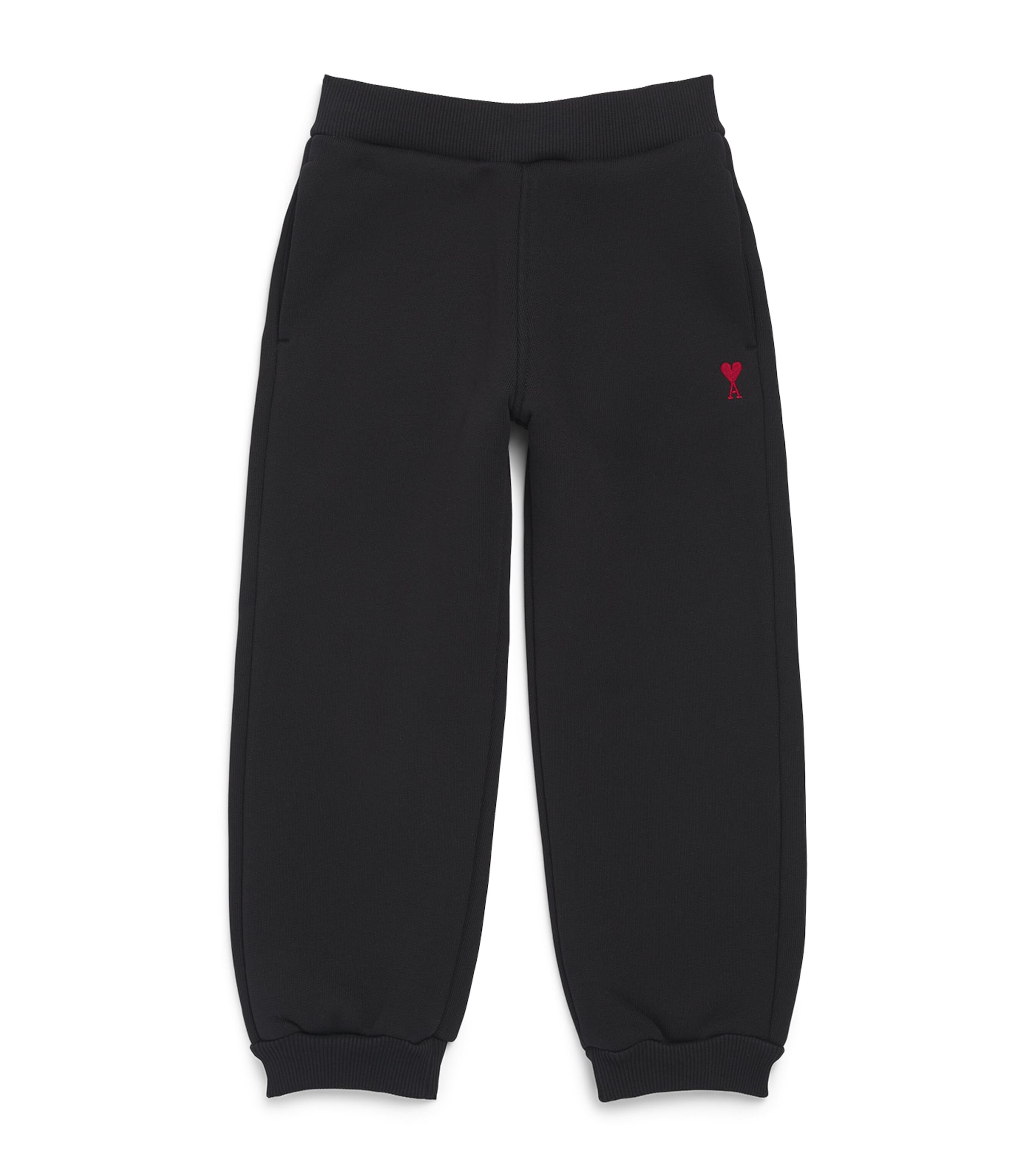AMI Paris Cotton Ami de Coeur Sweatpants (4-12 Years) : Noir