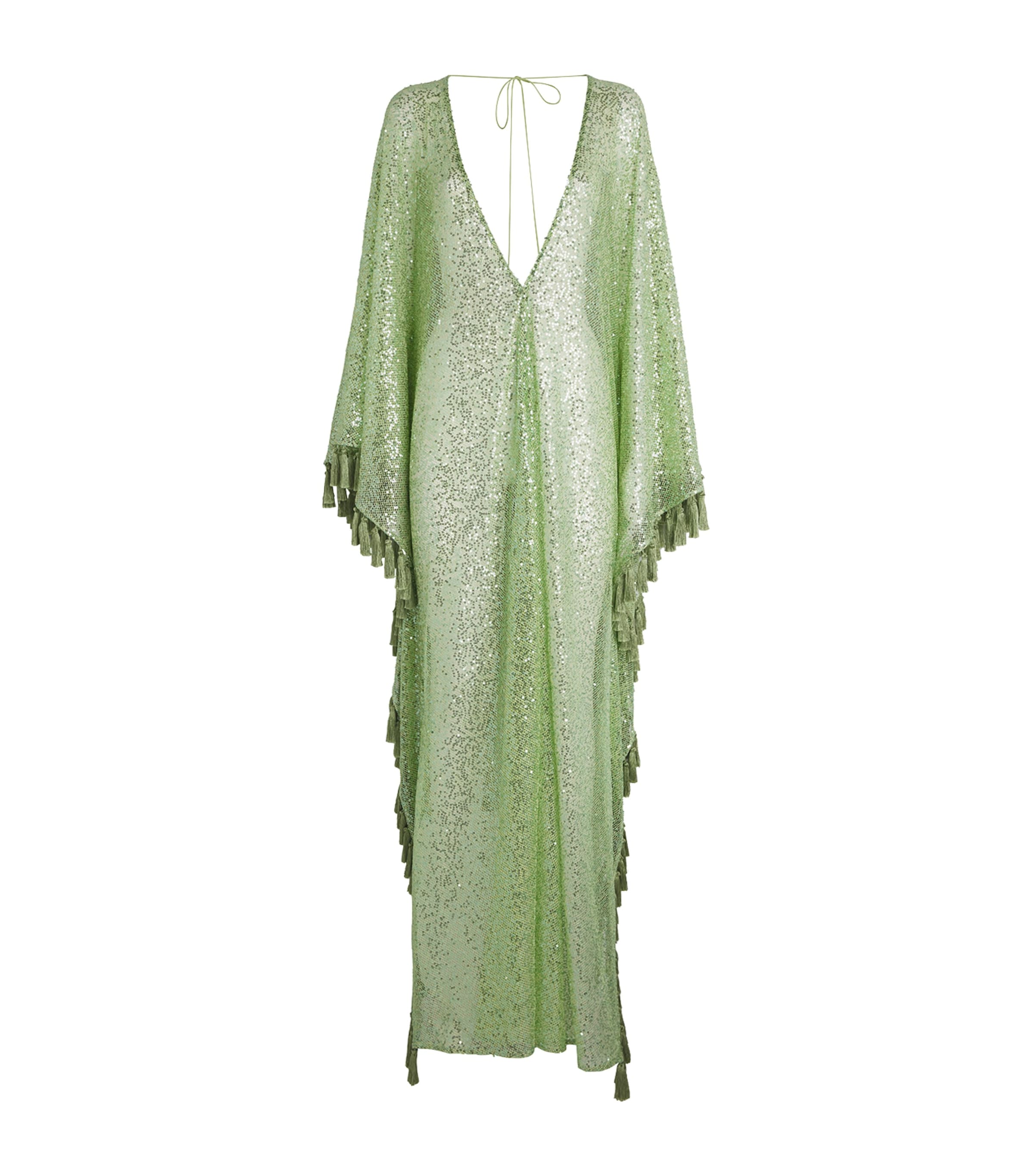 Taller Marmo Womens Sequin Absolutely OOO Kaftan Acid Green