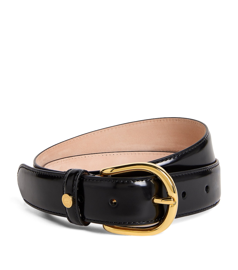 Harrods Leather Belt Black