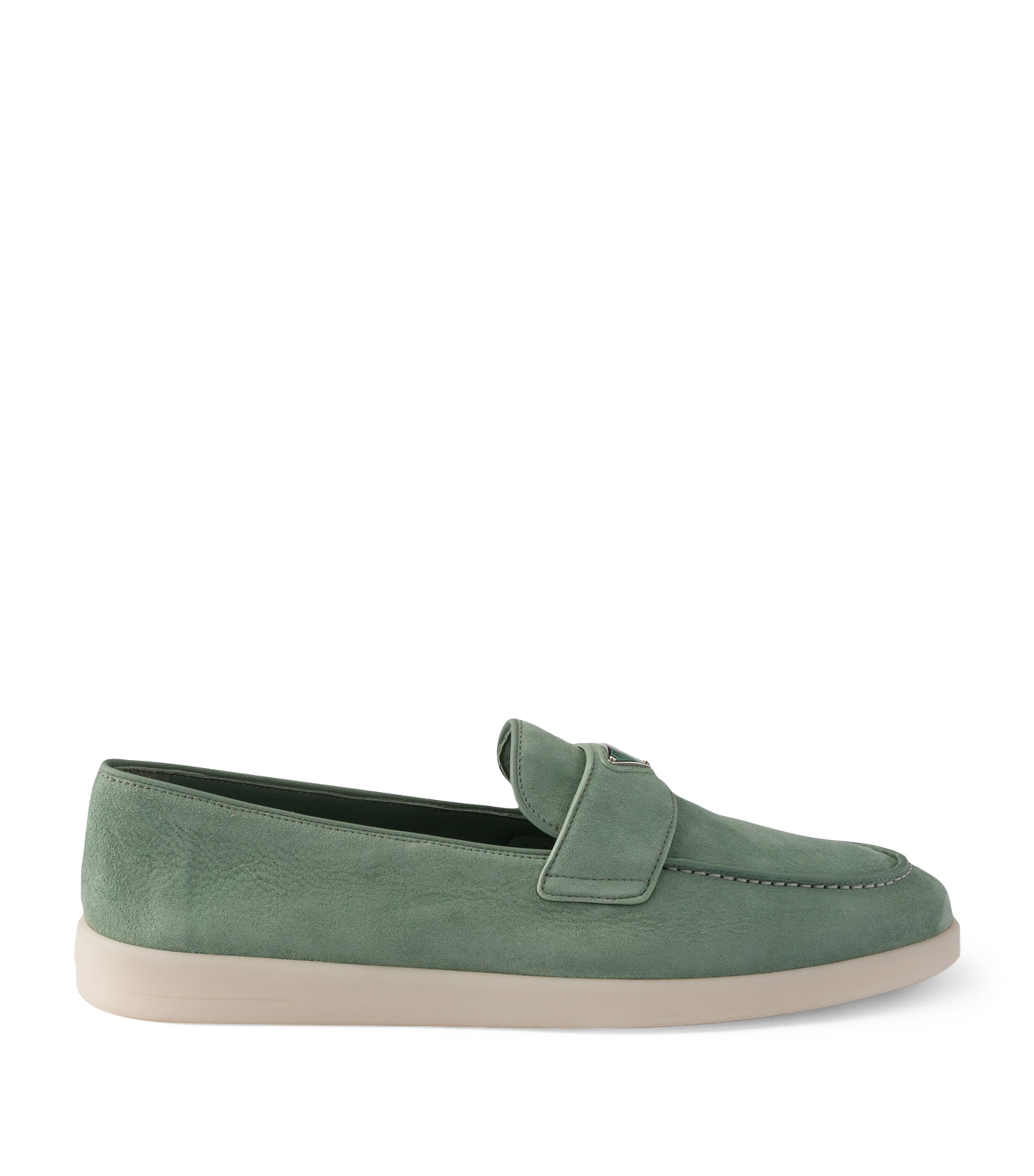Prada Suede Loafers Green