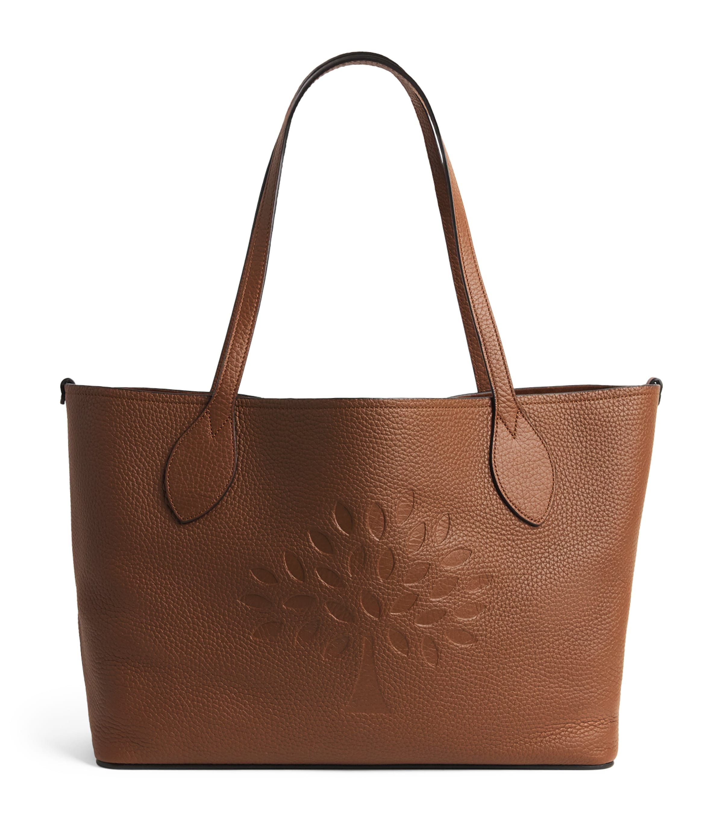 Mulberry Grained Leather Tree Tote Bag Bright Oak