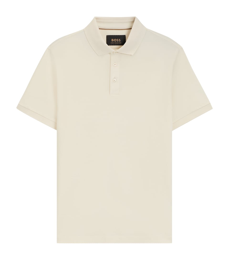 BOSS Mens Cotton Regular-Fit Polo Shirt