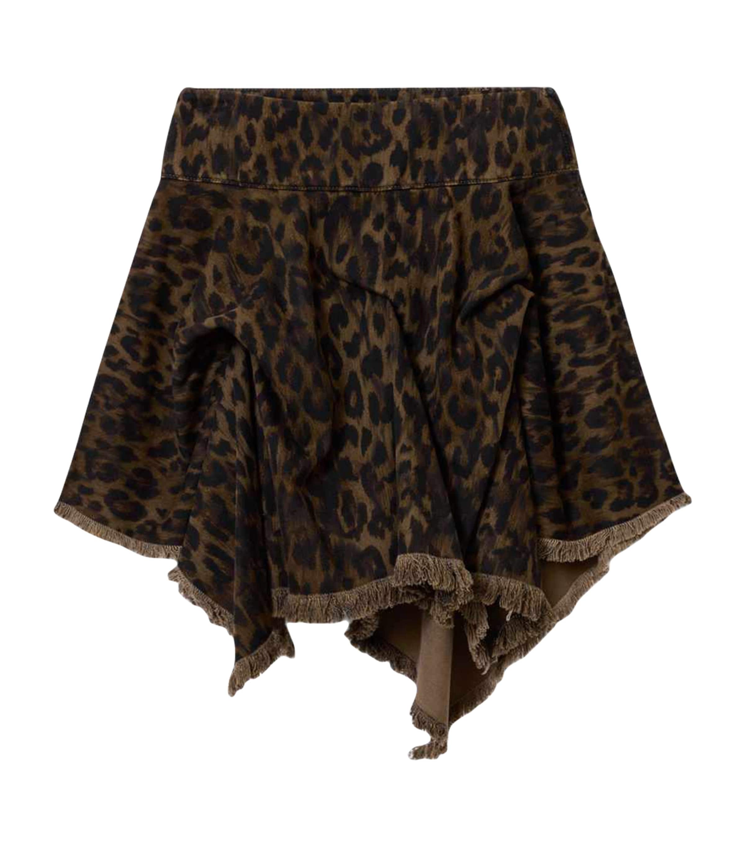 AllSaints Womens Denim Crissy Mini Skirt Leppo Brown