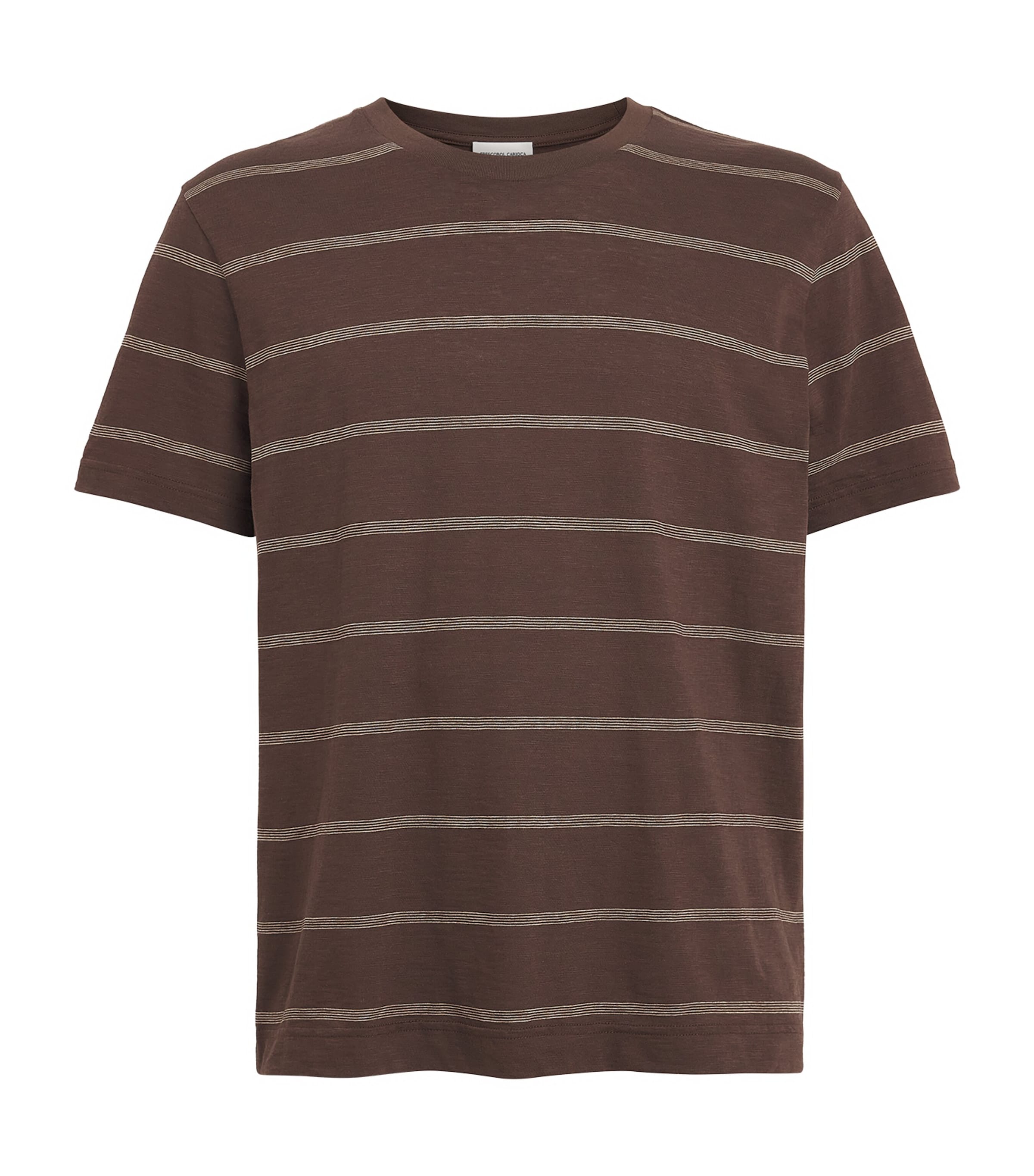 Frescobol Carioca Mens Stripe Dinis T-Shirt Brown