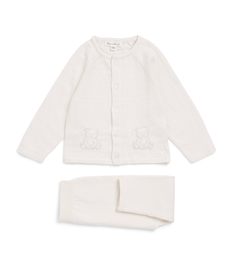 Tartine et Chocolat Cotton-Cashmere Cardigan and Leggings Set (0-24 Months)