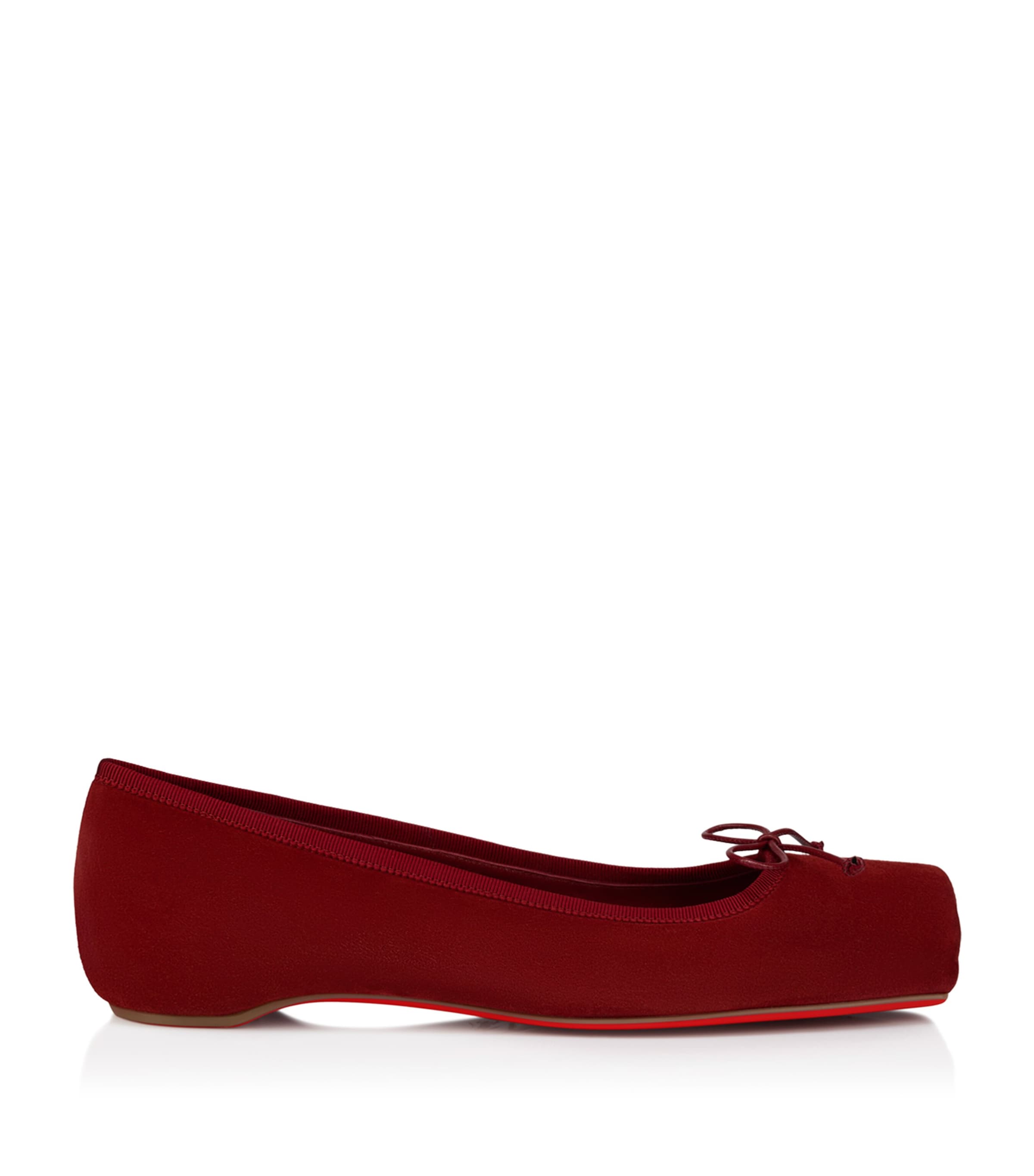 Christian Louboutin Cassia Nodo Suede Ballet Flats