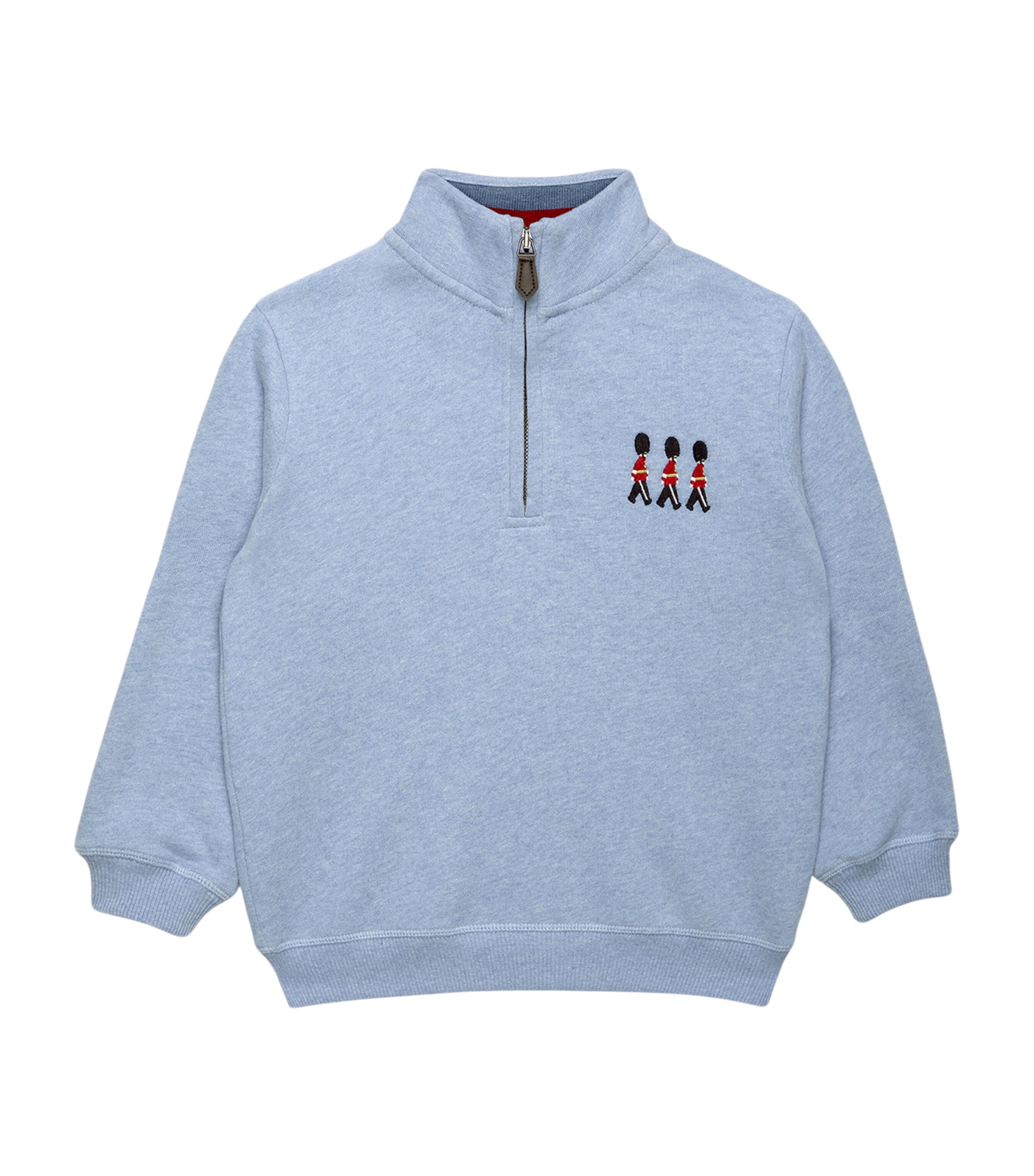 Trotters Cotton Guardsman Half-Zip Sweatshirt (6-11 Years) Pale Blue