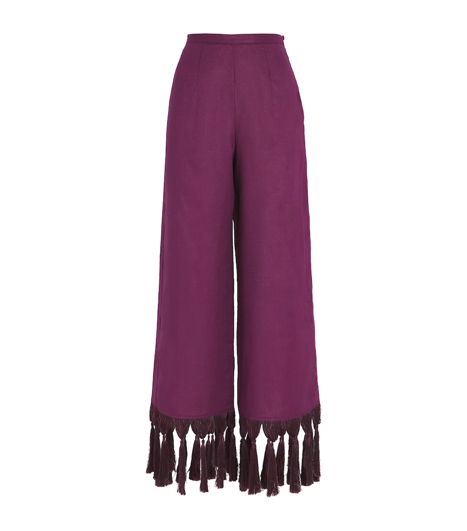 Linen Fringed Marlino Trousers