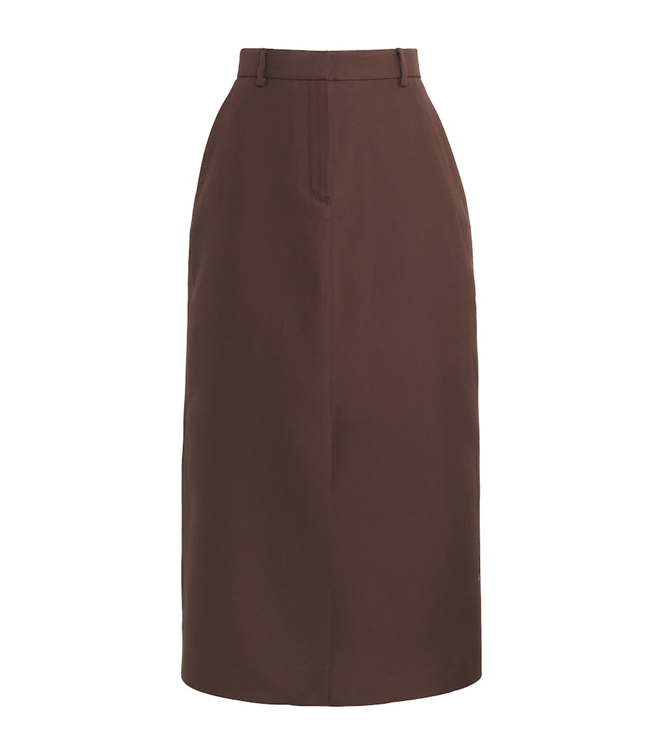 Silk Midi Skirt