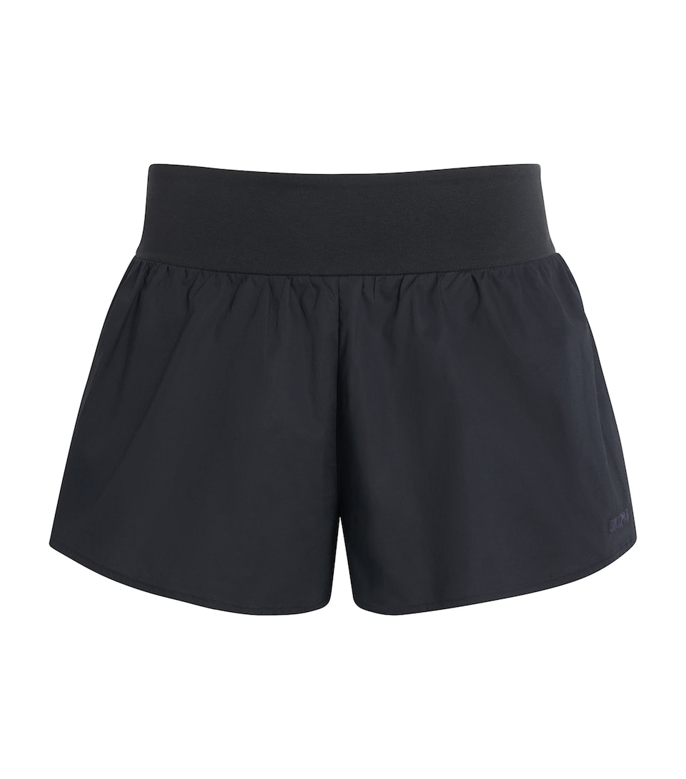 Skims Womens Cotton Flutter Shorts Onyx